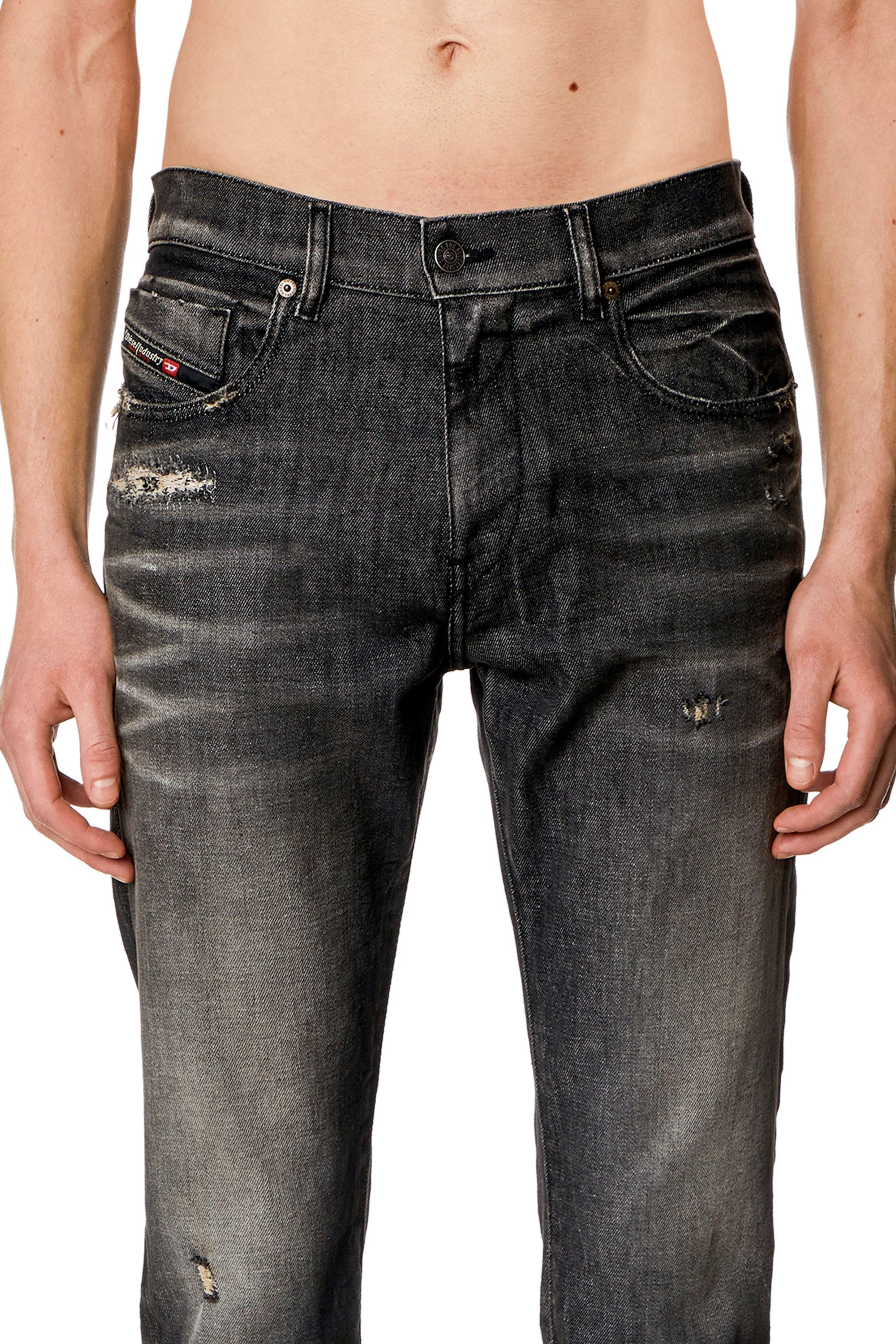 Diesel - Man Slim Jeans 2019 D-Strukt 09H51, Black/Dark grey - Image 5