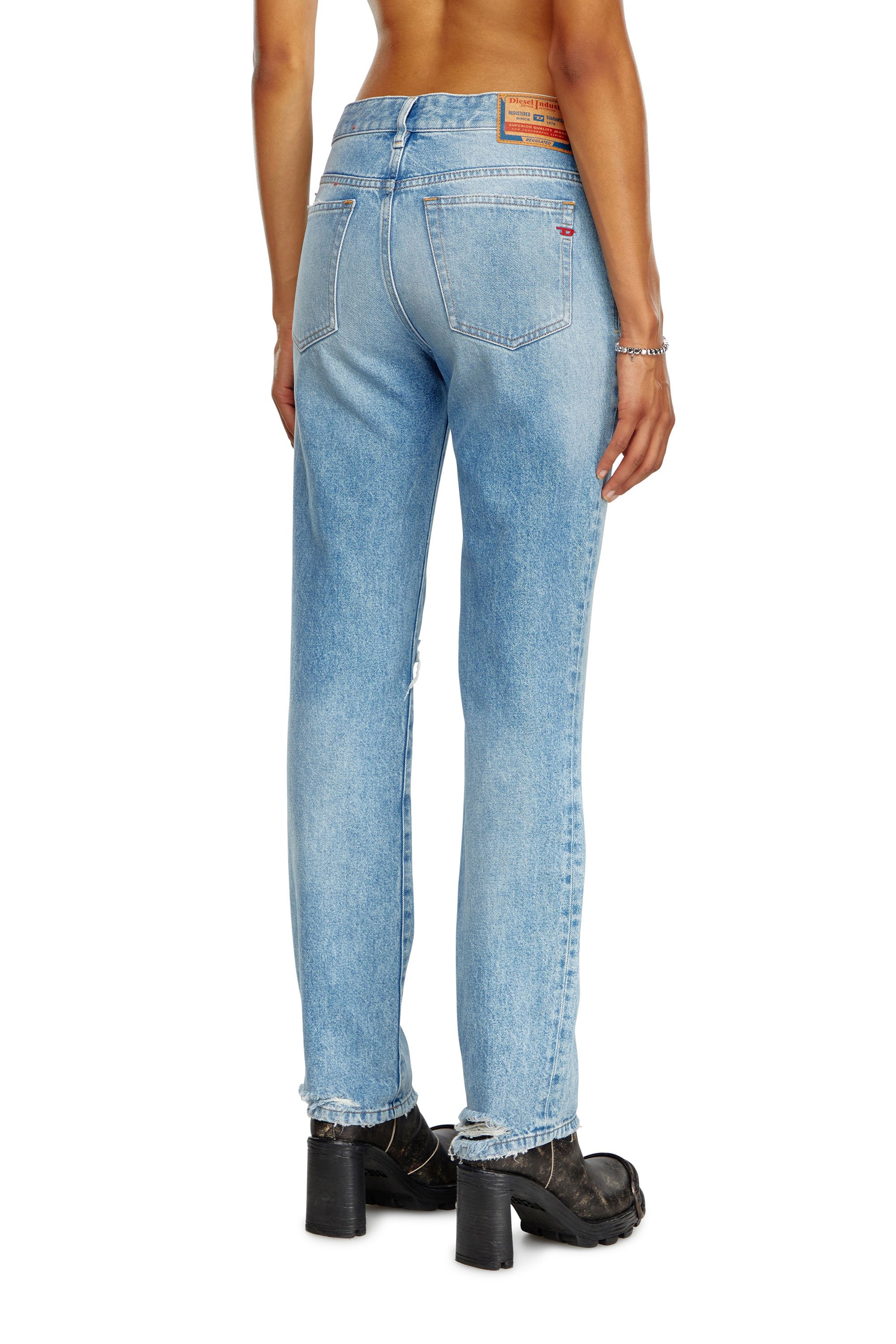 Diesel - Straight Jeans 1989 D-Mine 09J80, Mujer Straight Jeans - 1989 D-Mine in Azul marino - Image 3