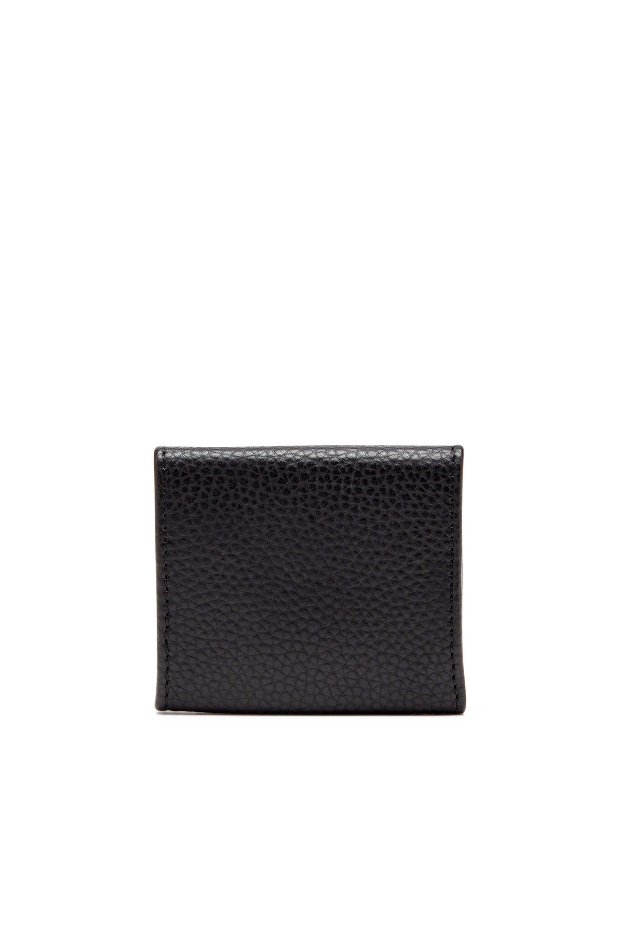 Diesel - HISSU EVO COIN CASE, Monedero de cuero granulado Hombre in Negro - 2