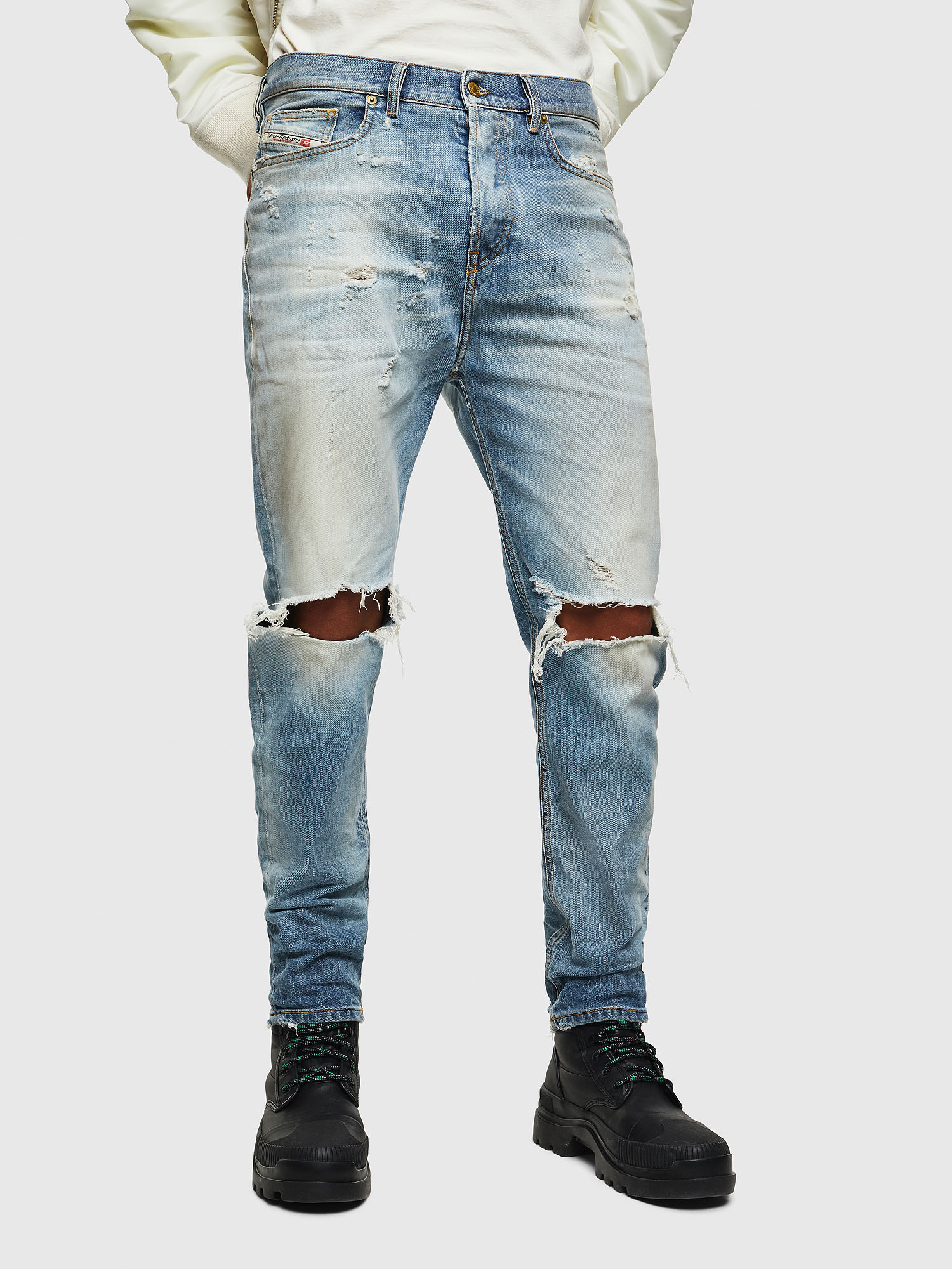 D-Vider 0097J Man: Carrot Light blue Jeans | Diesel