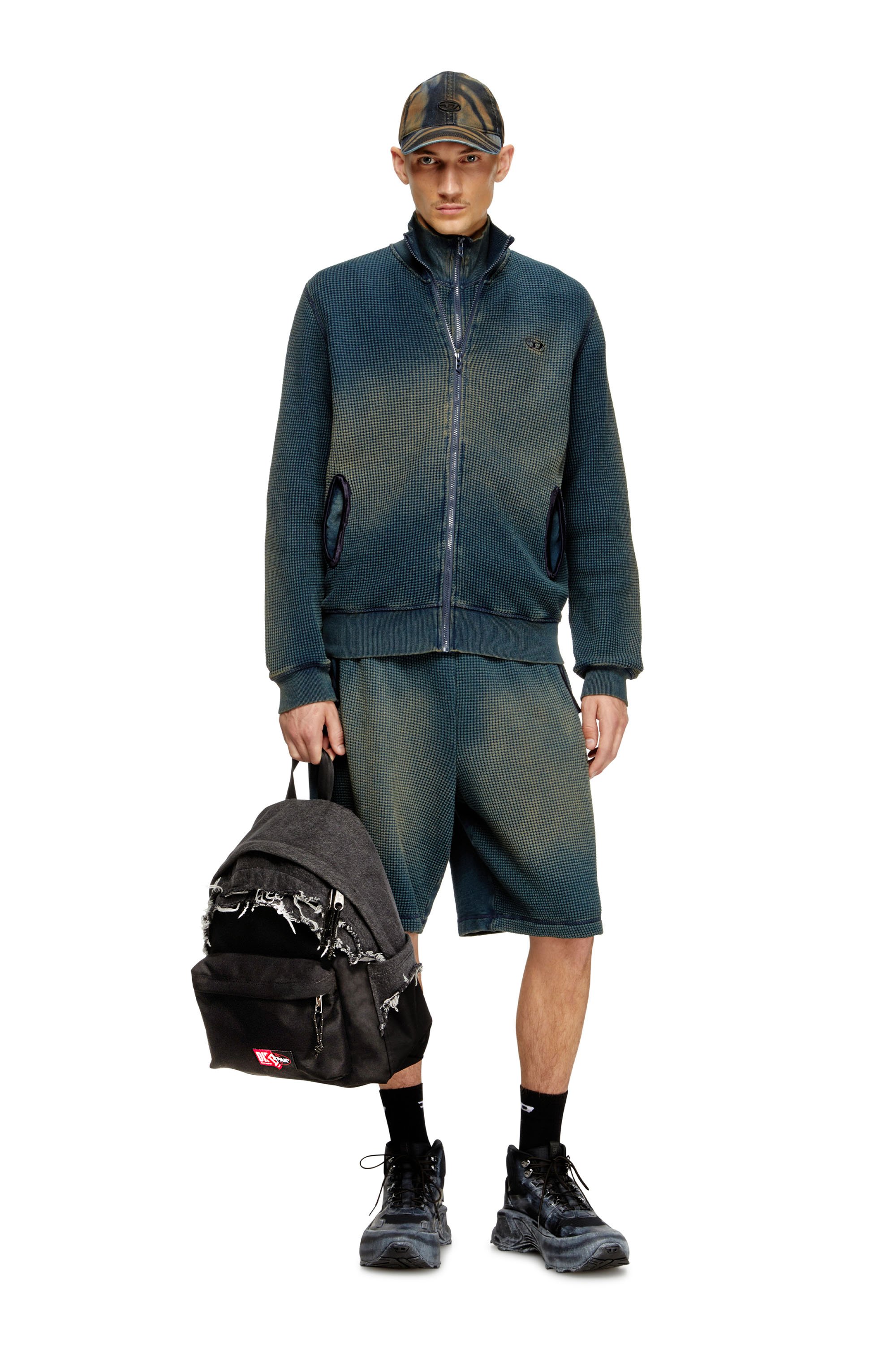 Diesel - DIESEL DAY PAK'R, Mochila en denim destruido y CORDURA® Unisex in Negro - 2