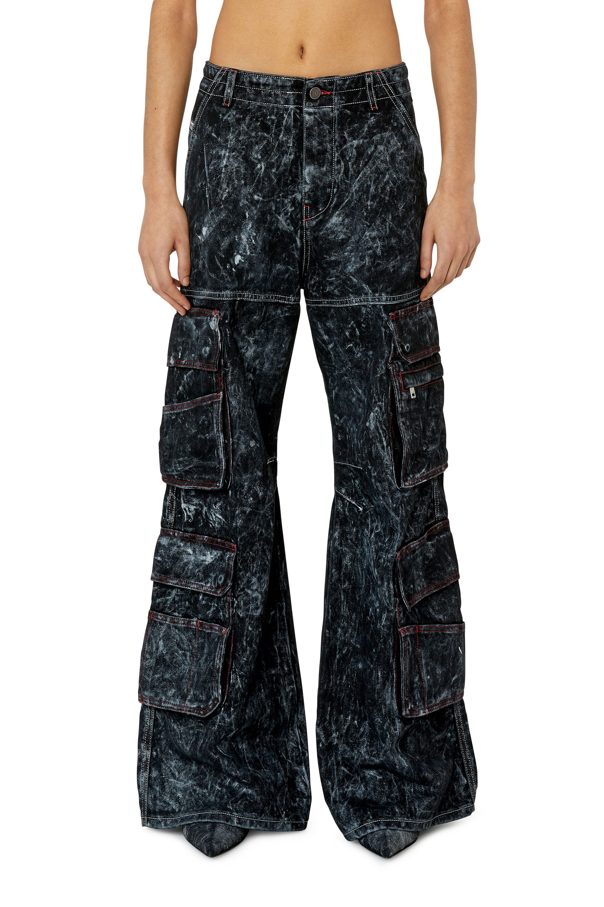Diesel - 1996 D-Sire 0EMAC Straight Jeans, Negro/Gris oscuro - Image 1