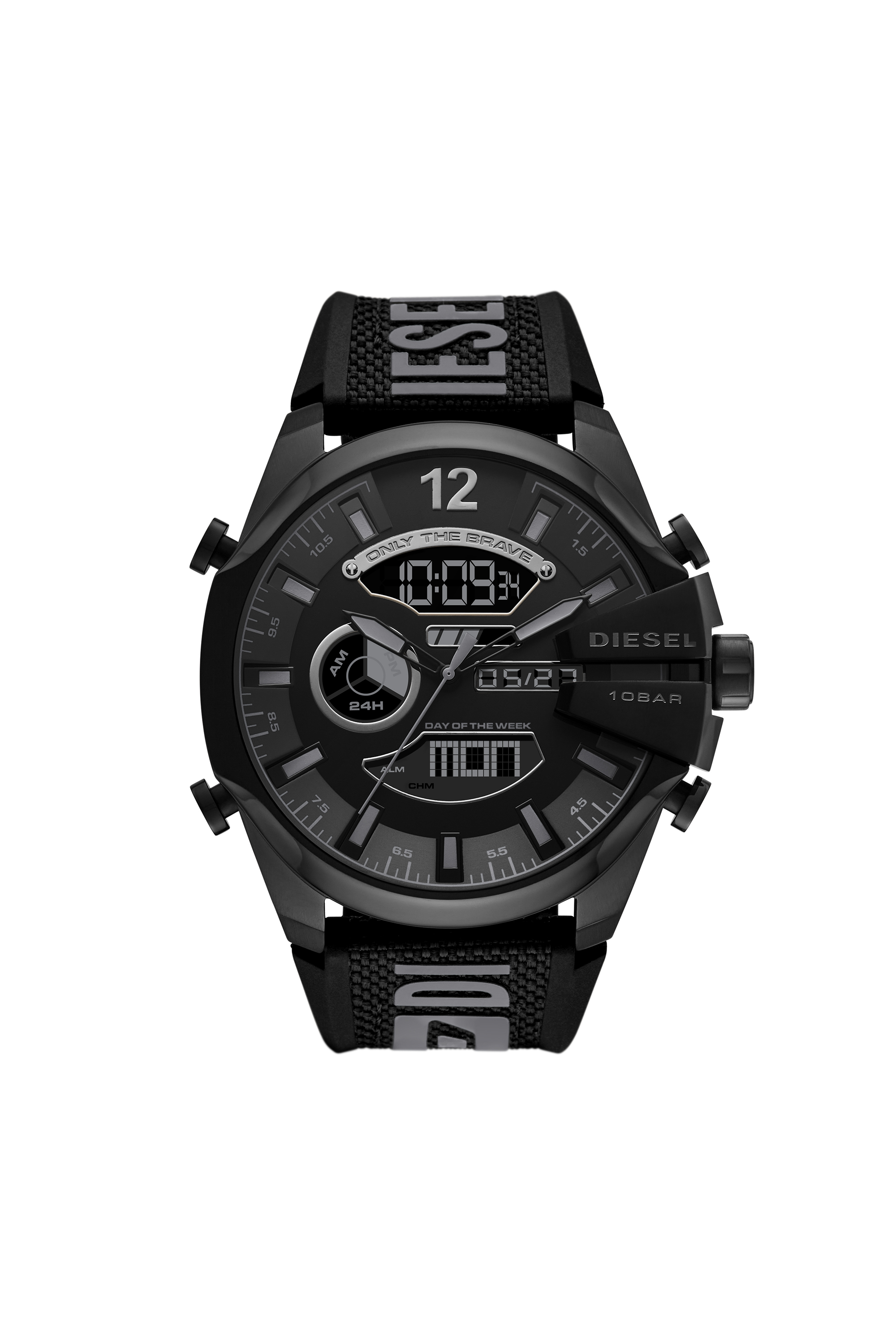 DZ4593: Black men's analog/digital watch | Diesel Mega Chief