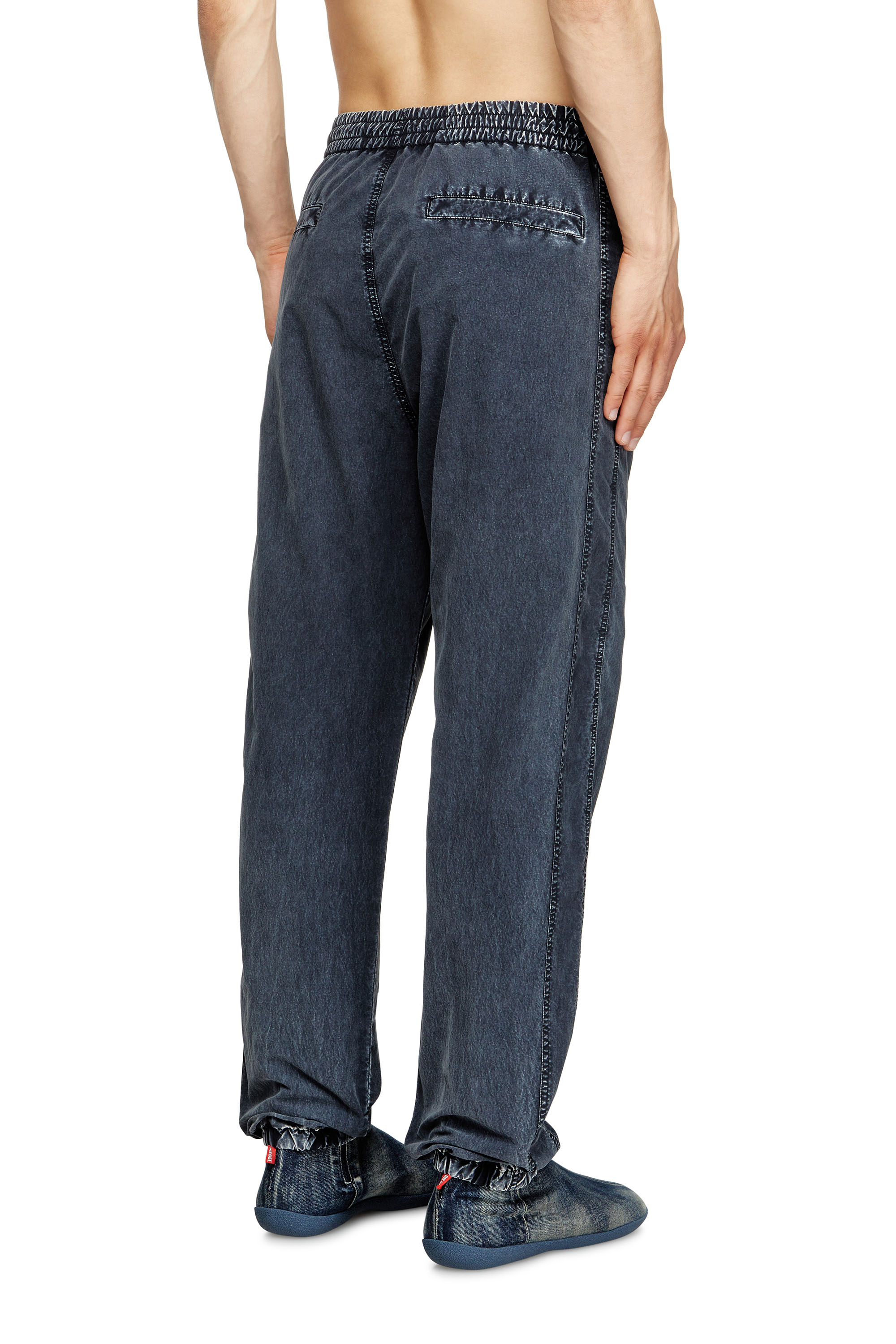Diesel - P-WILSON, Man's Pants in recycled nylon taslan in Dark Blue - 3