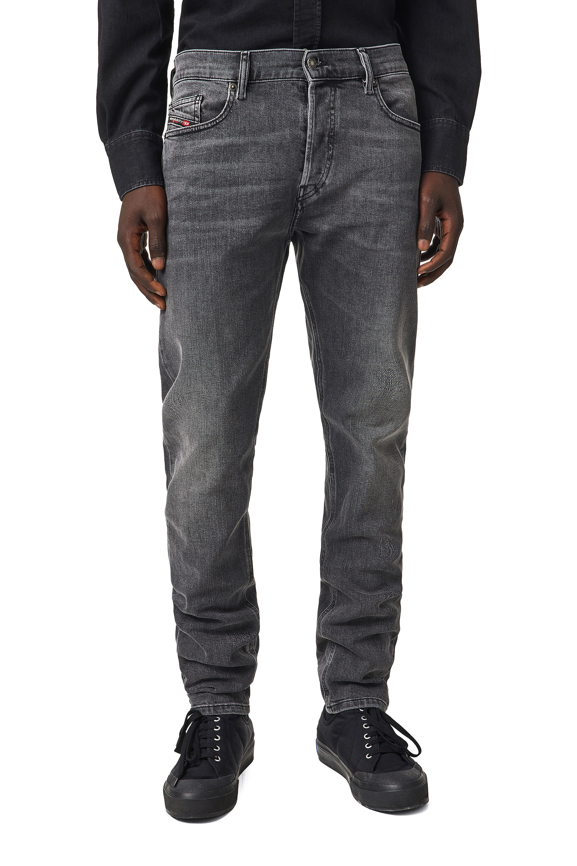 Diesel - D-Luster 009ZT Slim Jeans, Black/Dark grey - Image 1