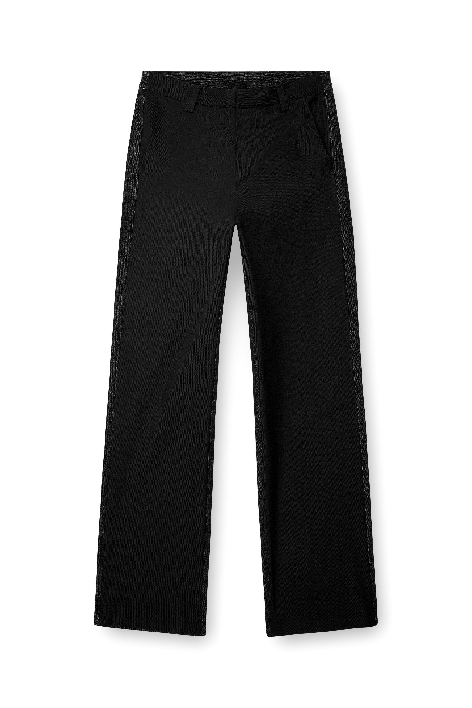 Diesel - P-WIRE-B, Man's Hybrid pants in twill and denim in Black - 5