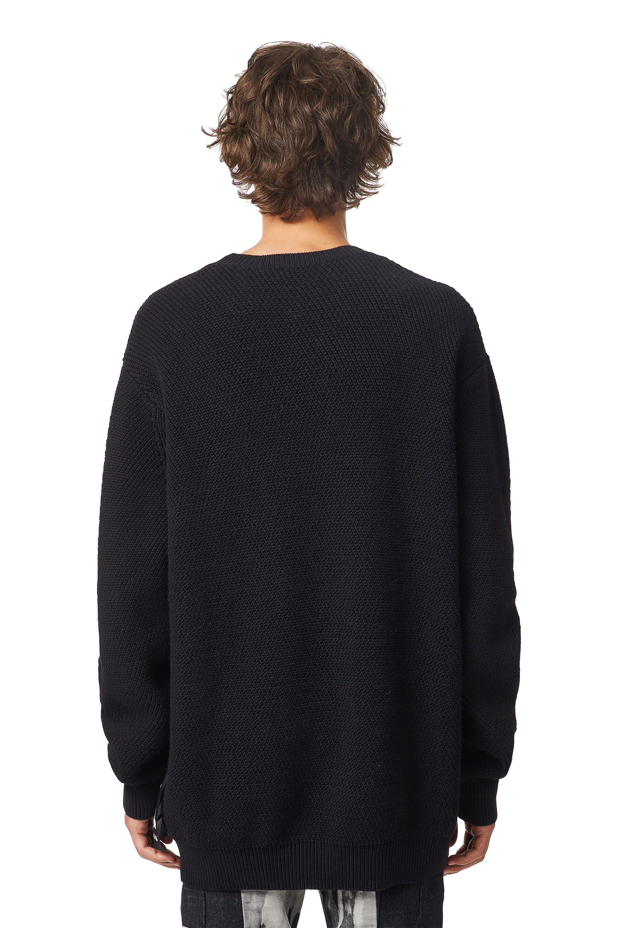 K-HONOLULU Man: Ribbed pullover with mega logo patch | Diesel