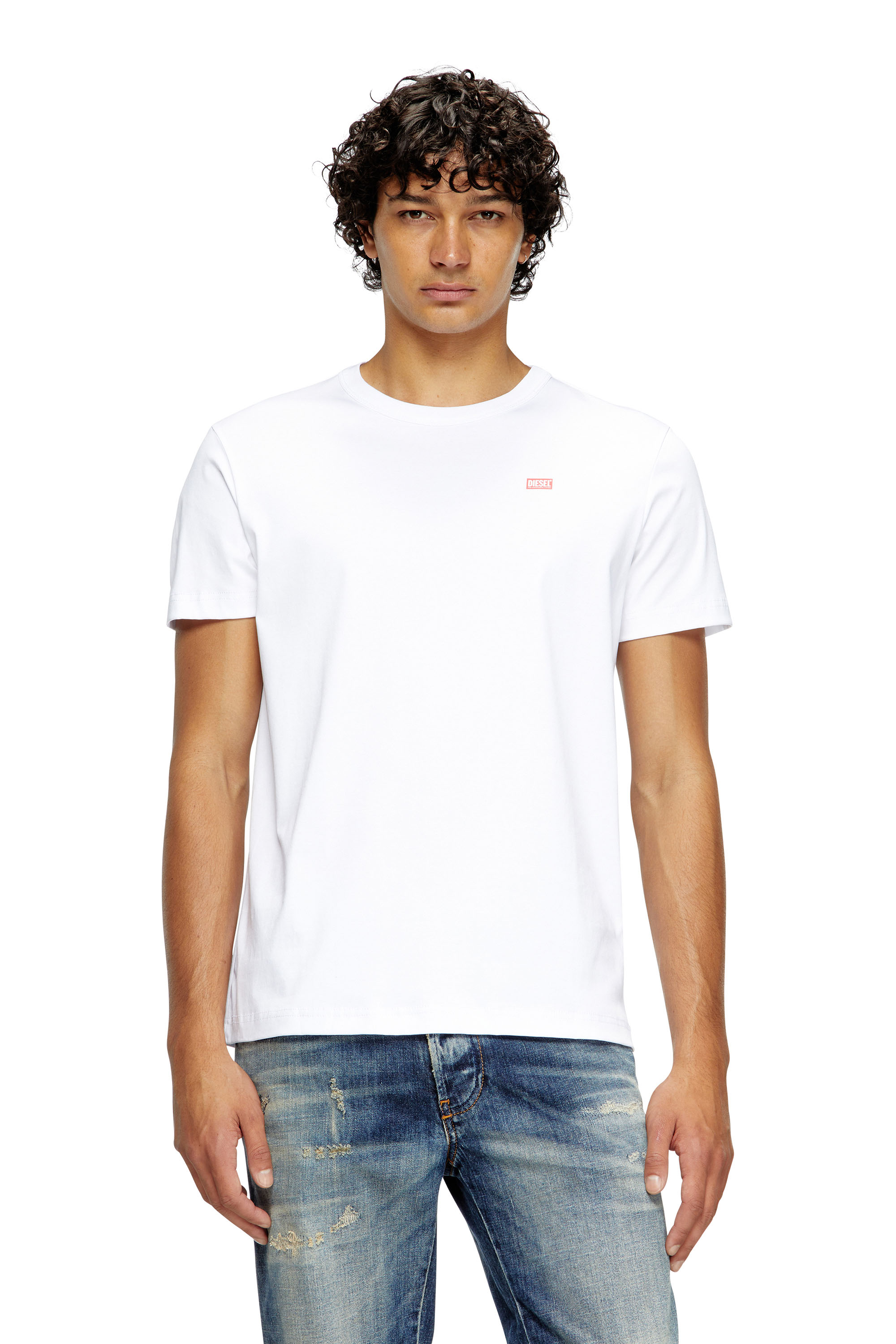 Diesel - T-MIEGOR-K77, Camiseta de algodón mercerizado Hombre in Blanco - 1