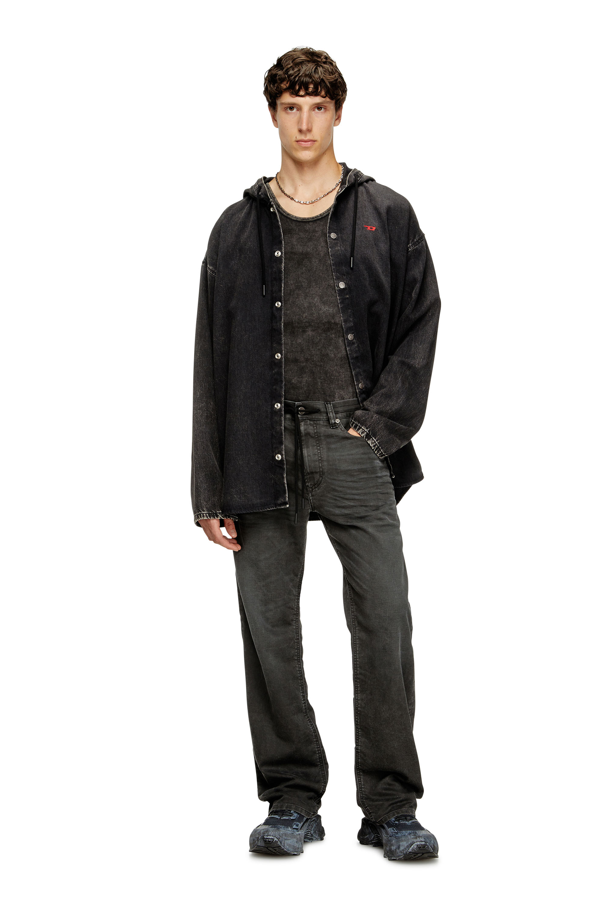 Diesel - Man's Relaxed 2080 D-Reel Joggjeans® 09J75, Black/Dark grey - 2
