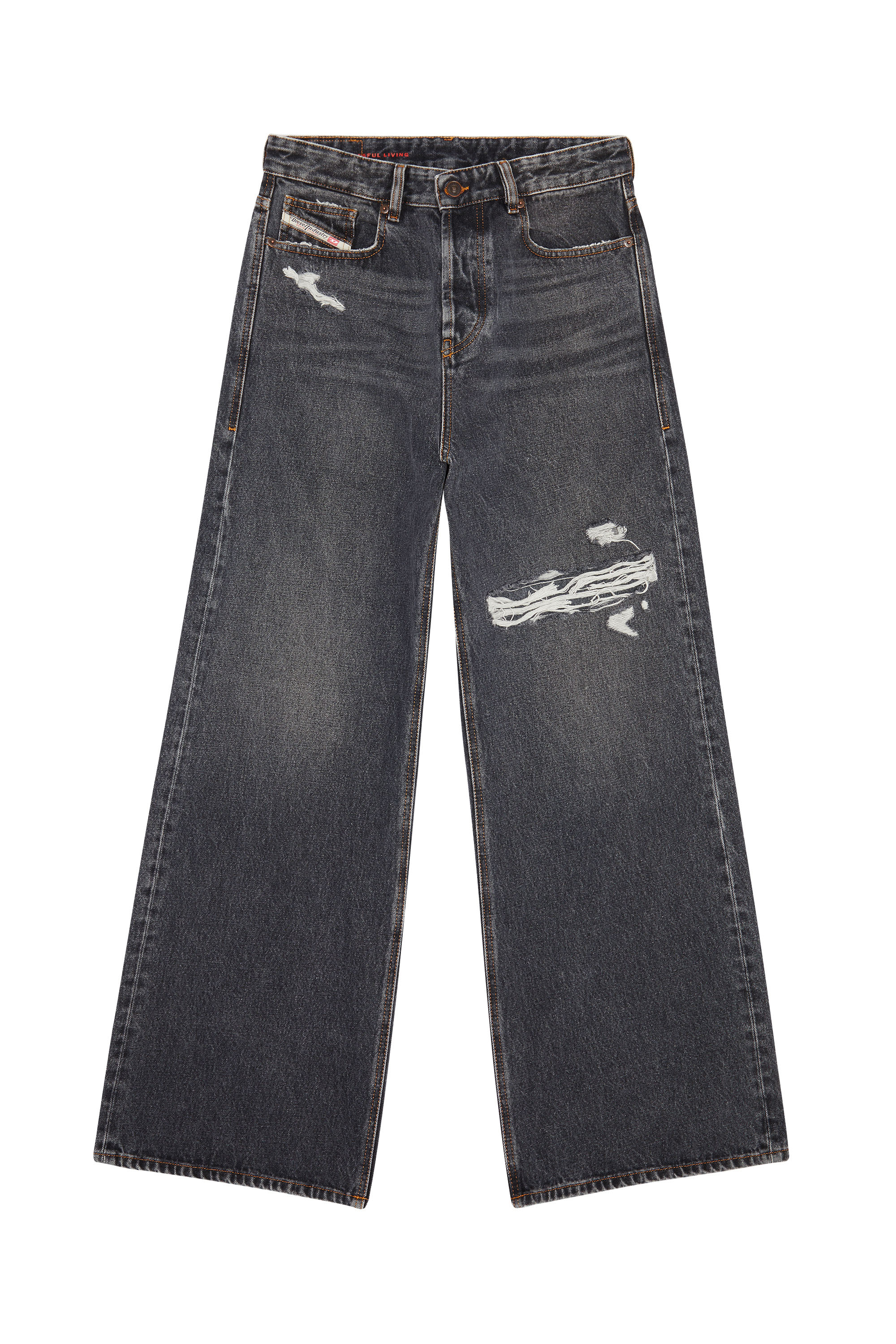 Diesel - Straight Jeans 1996 D-Sire 007F6, Black/Dark grey - Image 1