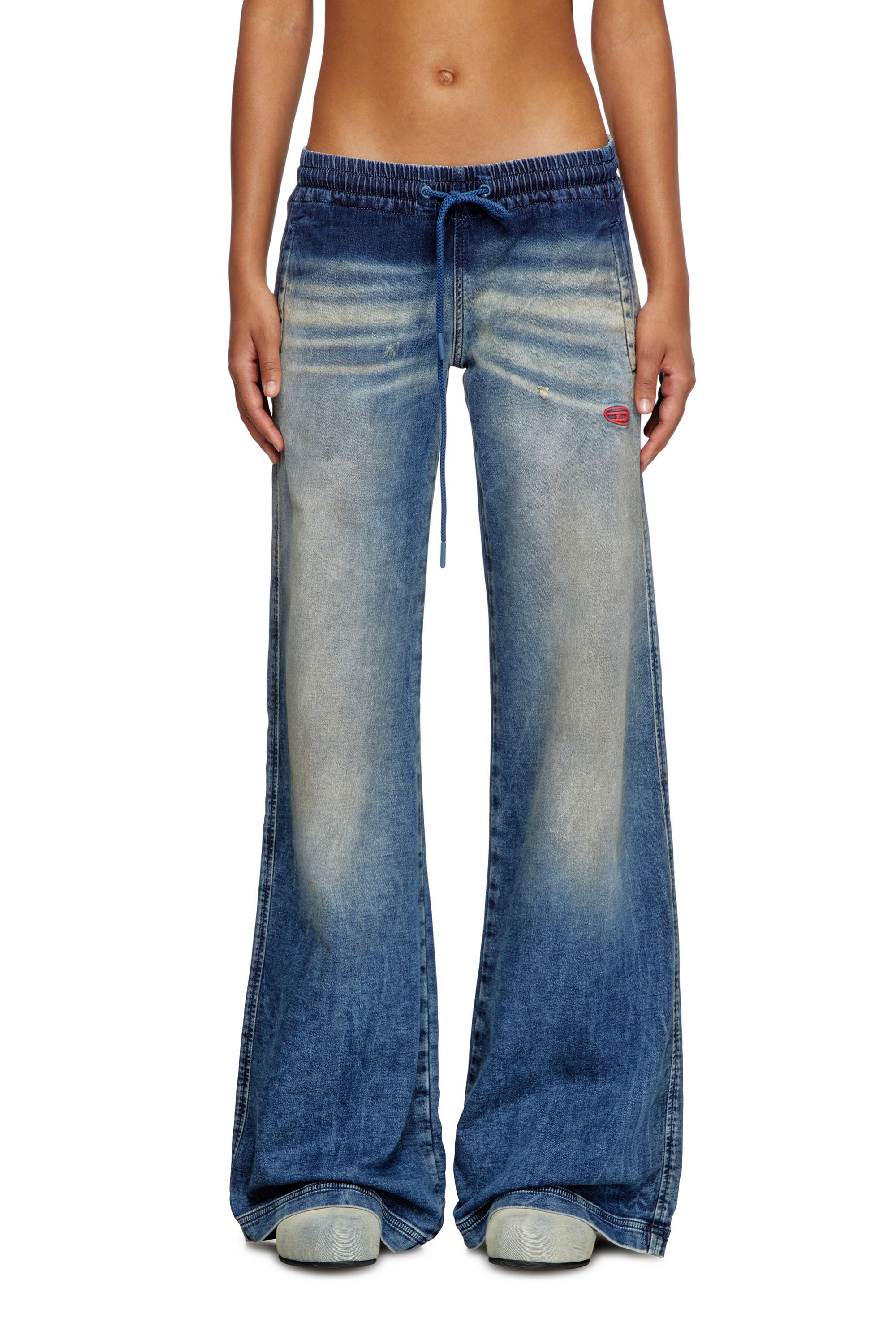 Diesel - Relaxed 2078 D-Ainty Joggjeans® 068PQ Mujer, Azul medio - 1