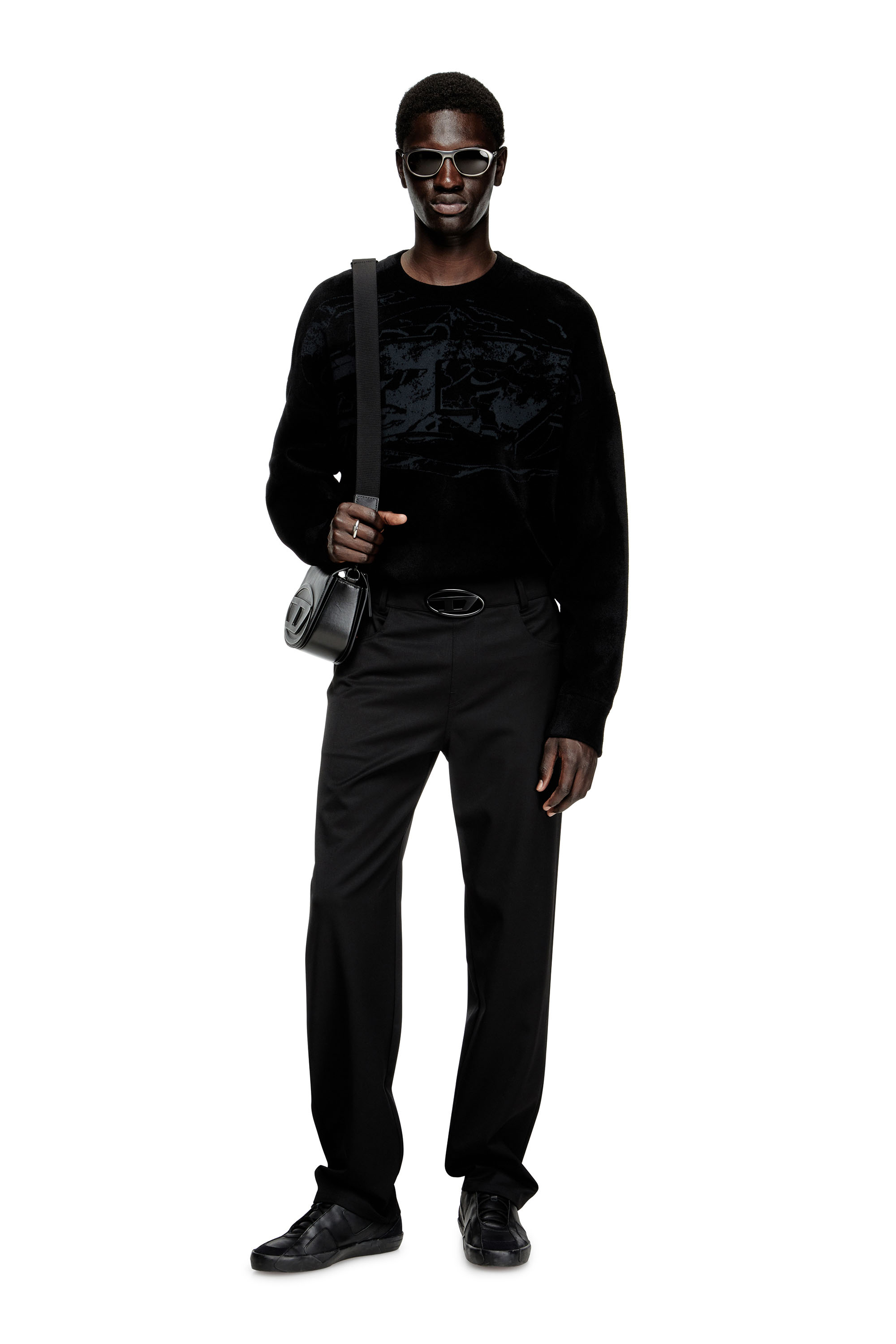 Diesel - K-TRESA, Man's Chenille-jacquard jumper with logo motif in null - 2