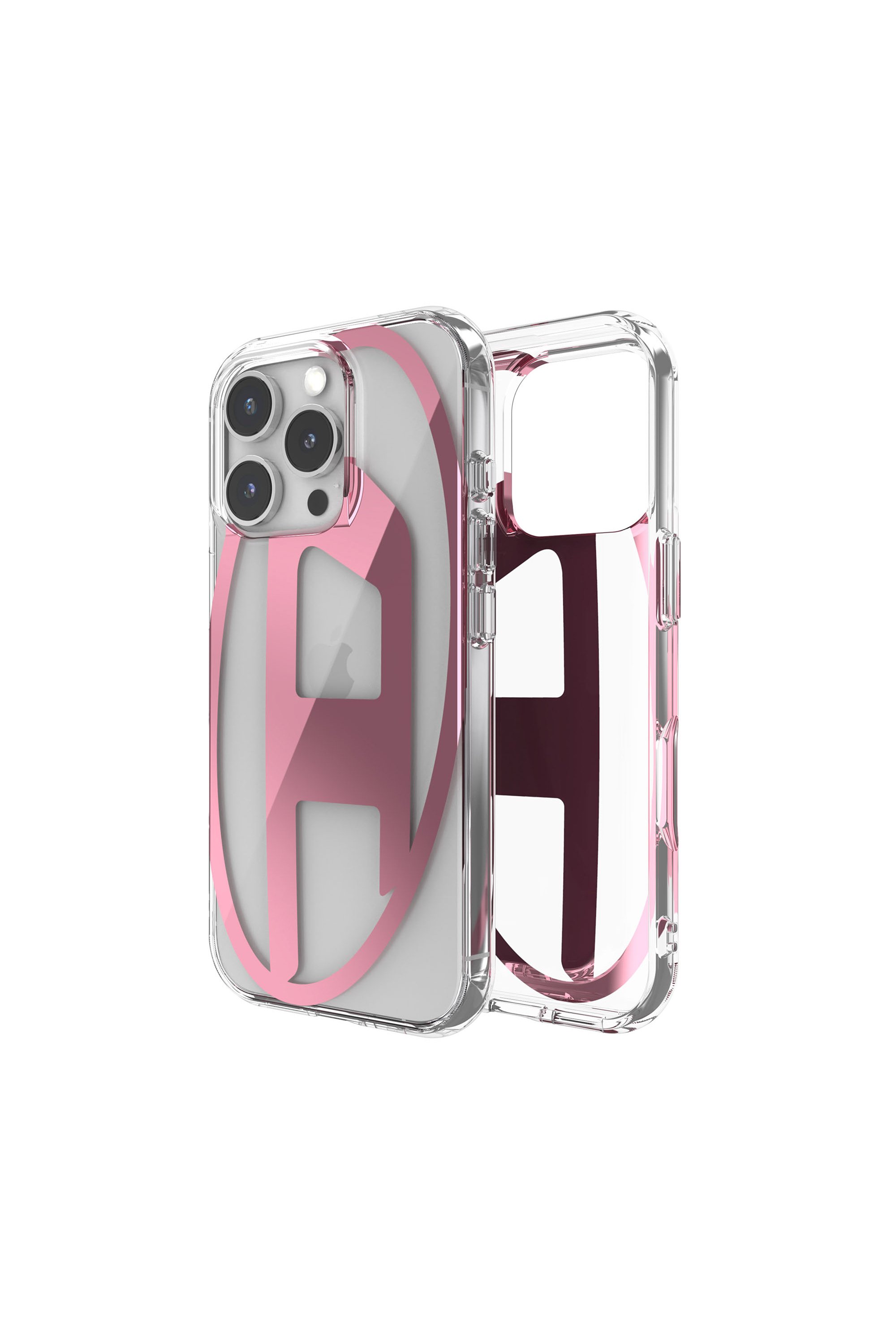 Diesel - 60144 AOP CASE, Unisex's Oval D Mirror Case for iP 16 Pro in Pink - 1