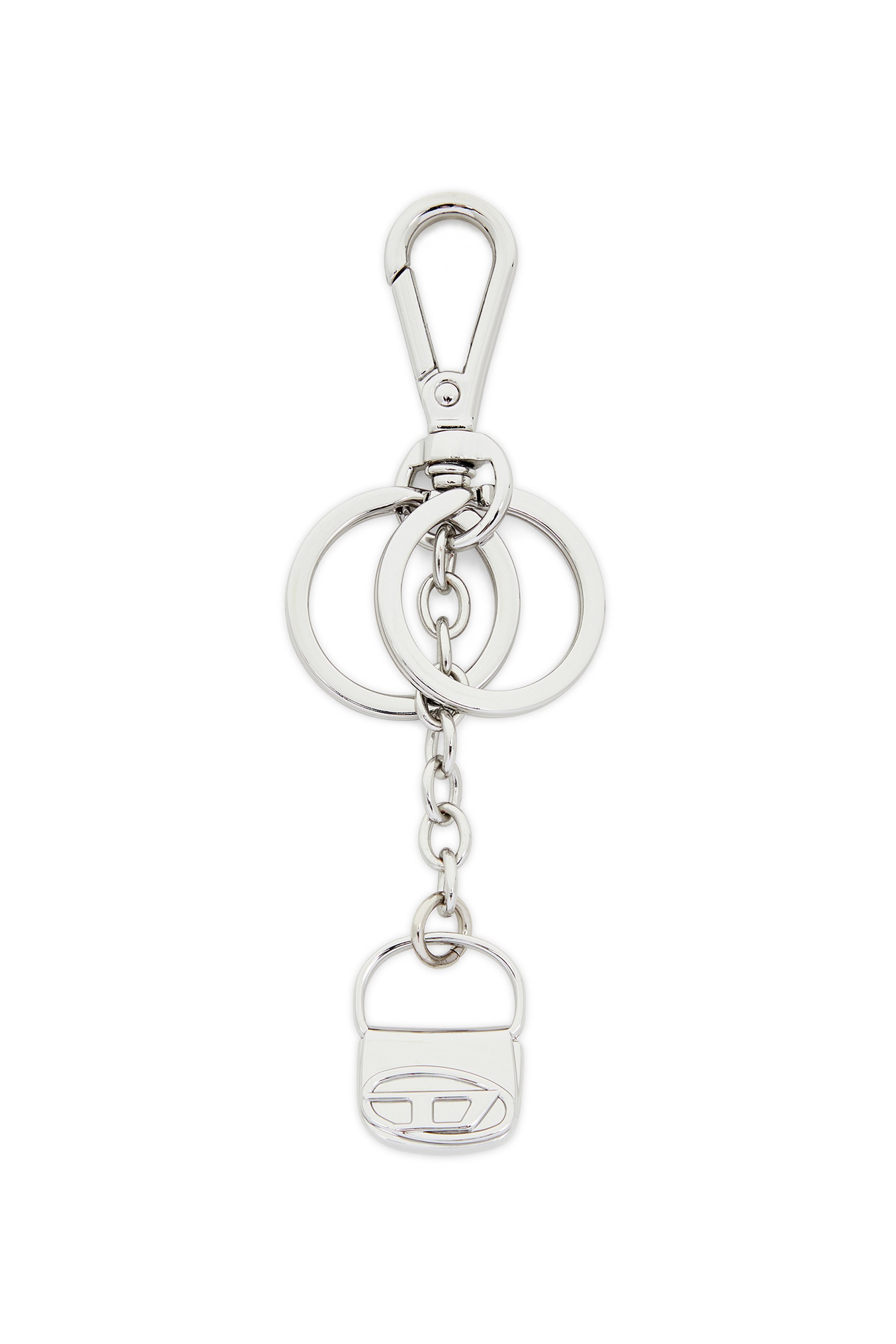 Diesel - 1DR-KEYRING CHARM, Woman's Metal keyring with 1DR bag charm in Silver - 2