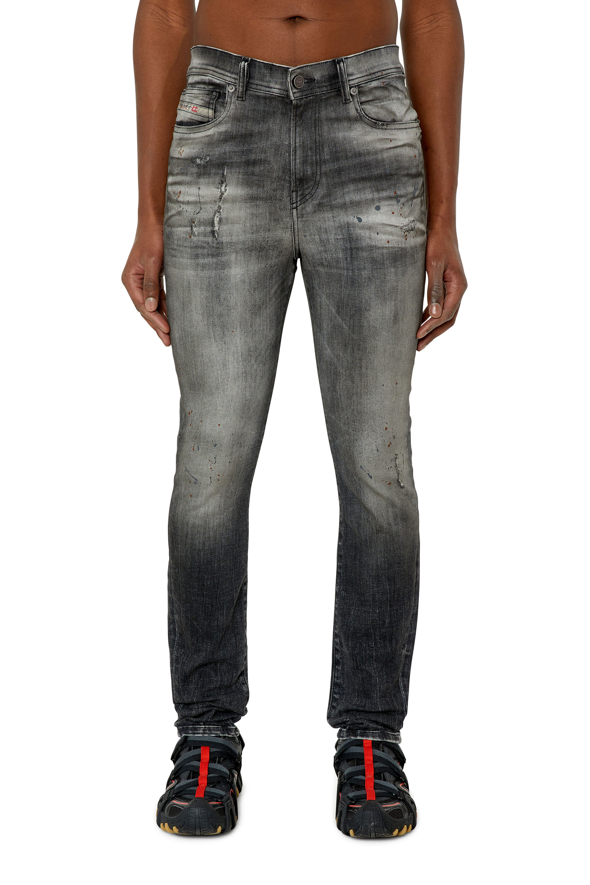 Diesel - 1983 D-Amny 09E70 Skinny Jeans, Negro/Gris oscuro - Image 1