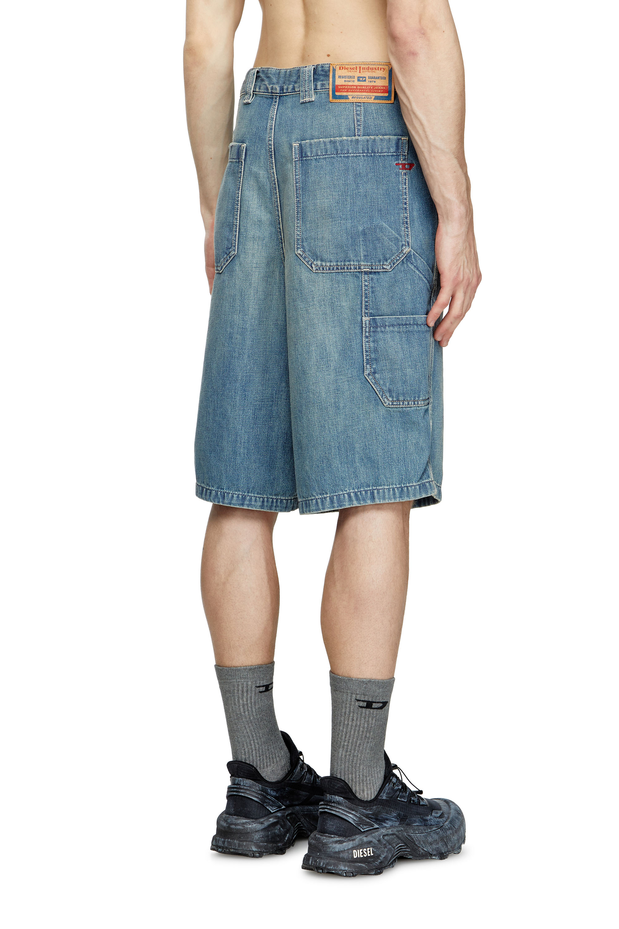 Diesel - D-LIVERY-W-SHORT, Man's Utility-style denim shorts in Light Blue - 2