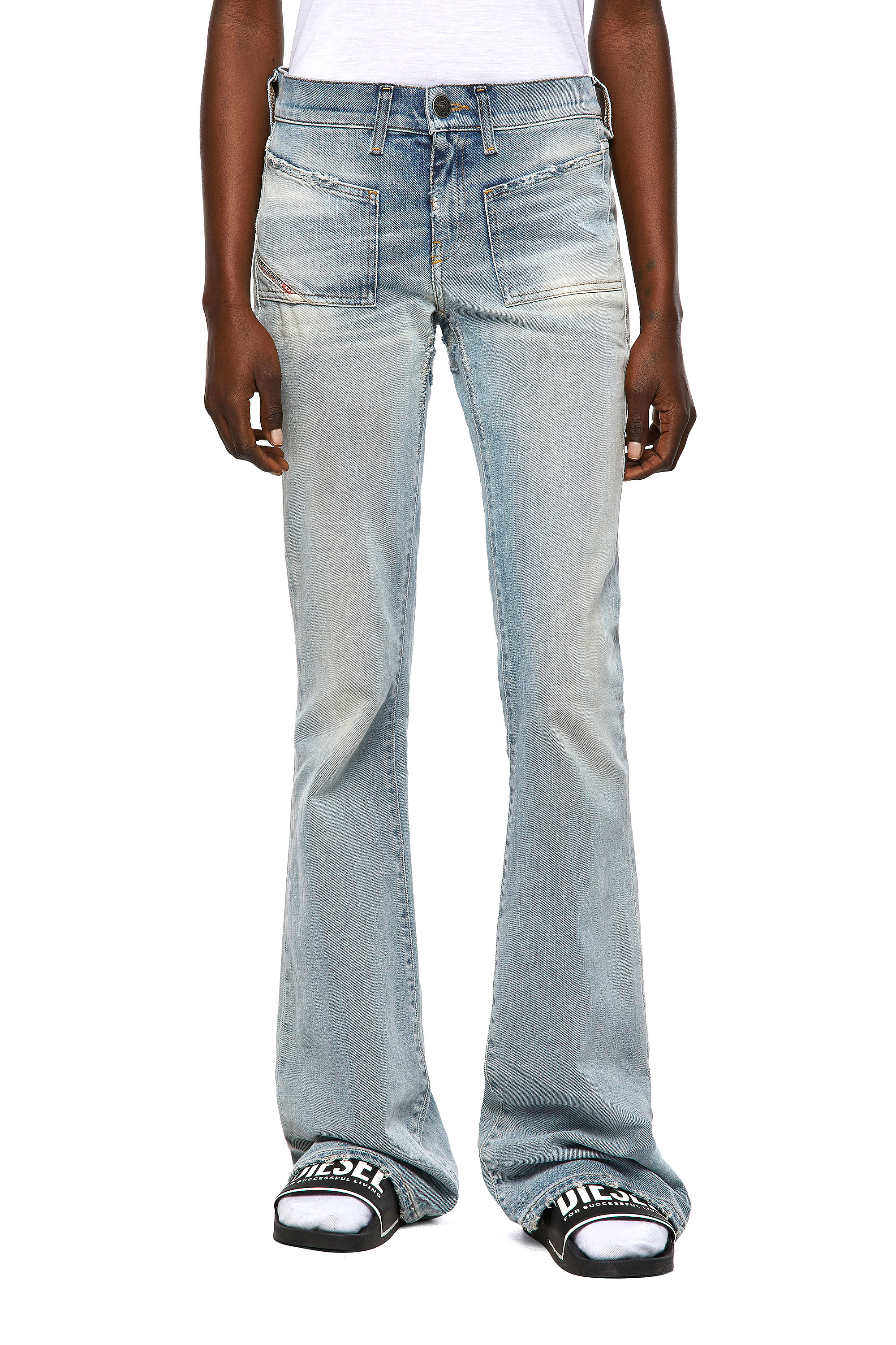 Diesel - 1969 D-EBBEY 09A04 Bootcut and Flare Jeans, Azul Claro - Image 1