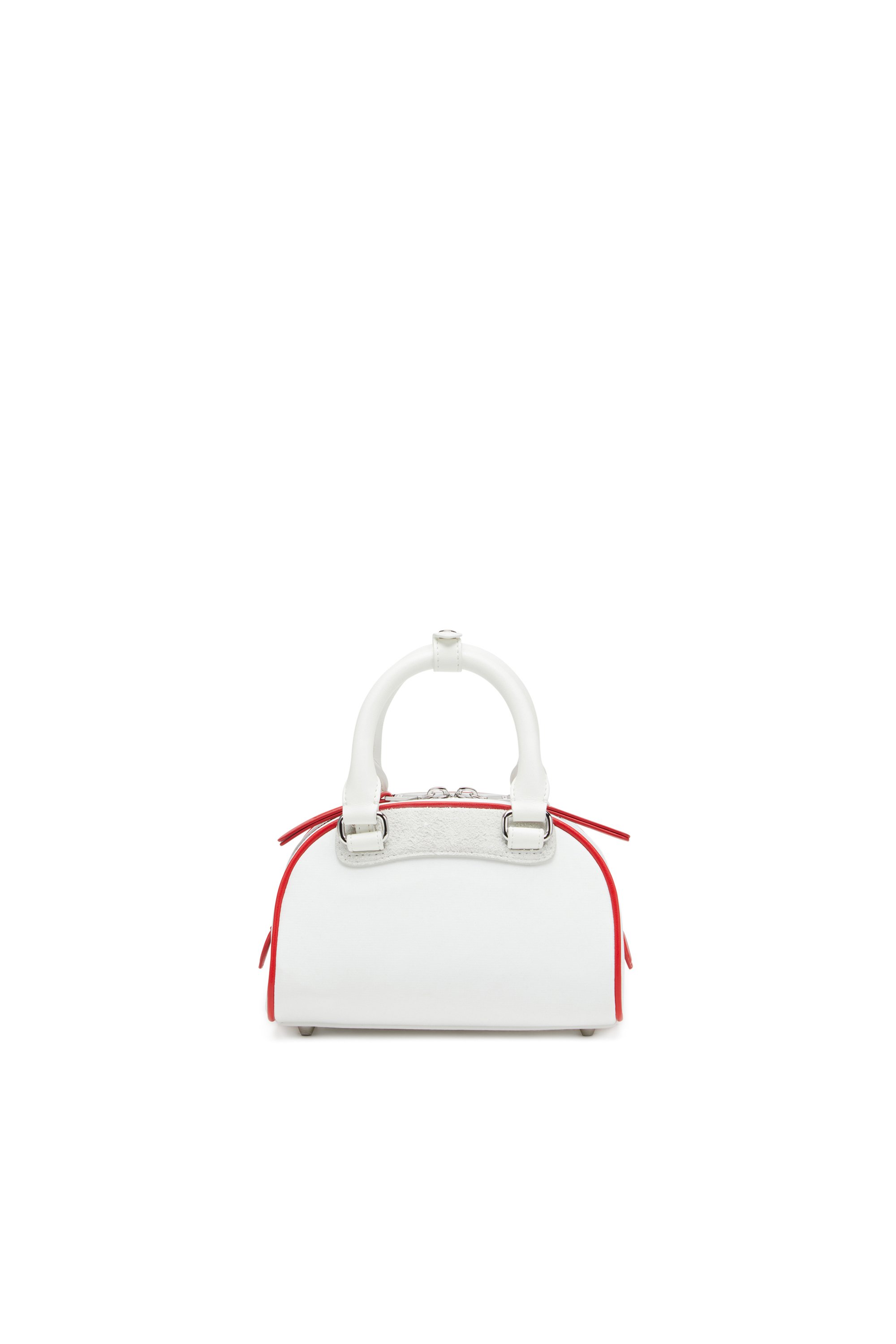 Diesel - 1DR DOME CROSSBODY, Woman's 1DR Dome-Colour-block mini bowling bag in White - 4