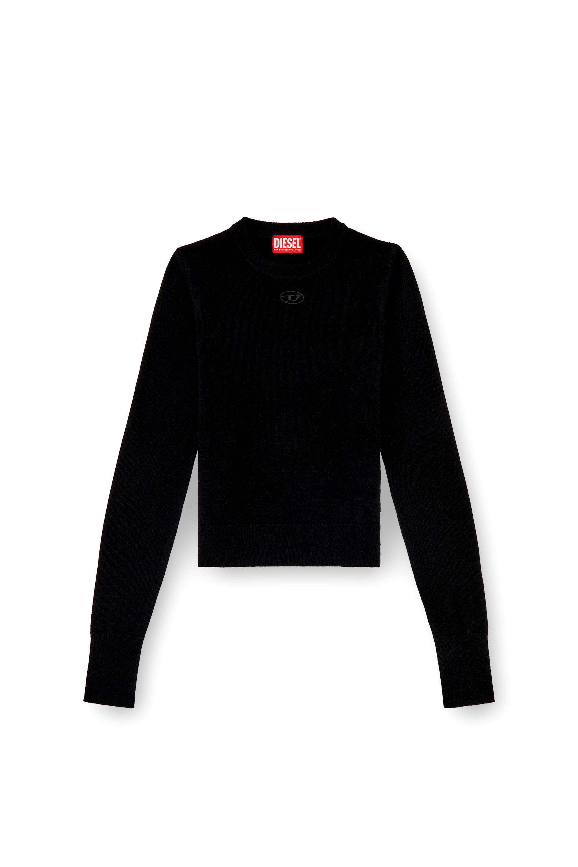 Diesel - M-AREESAX, Camiseta de lana y cachemira Mujer in Negro - 3