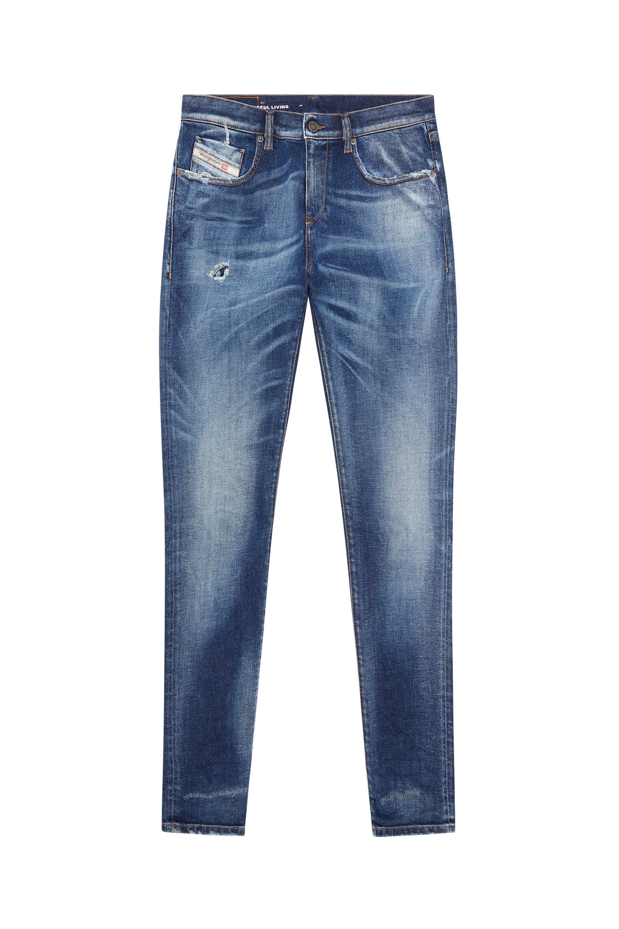 Diesel - Slim Jeans 2019 D-Strukt 09G89, Azul medio - Image 3