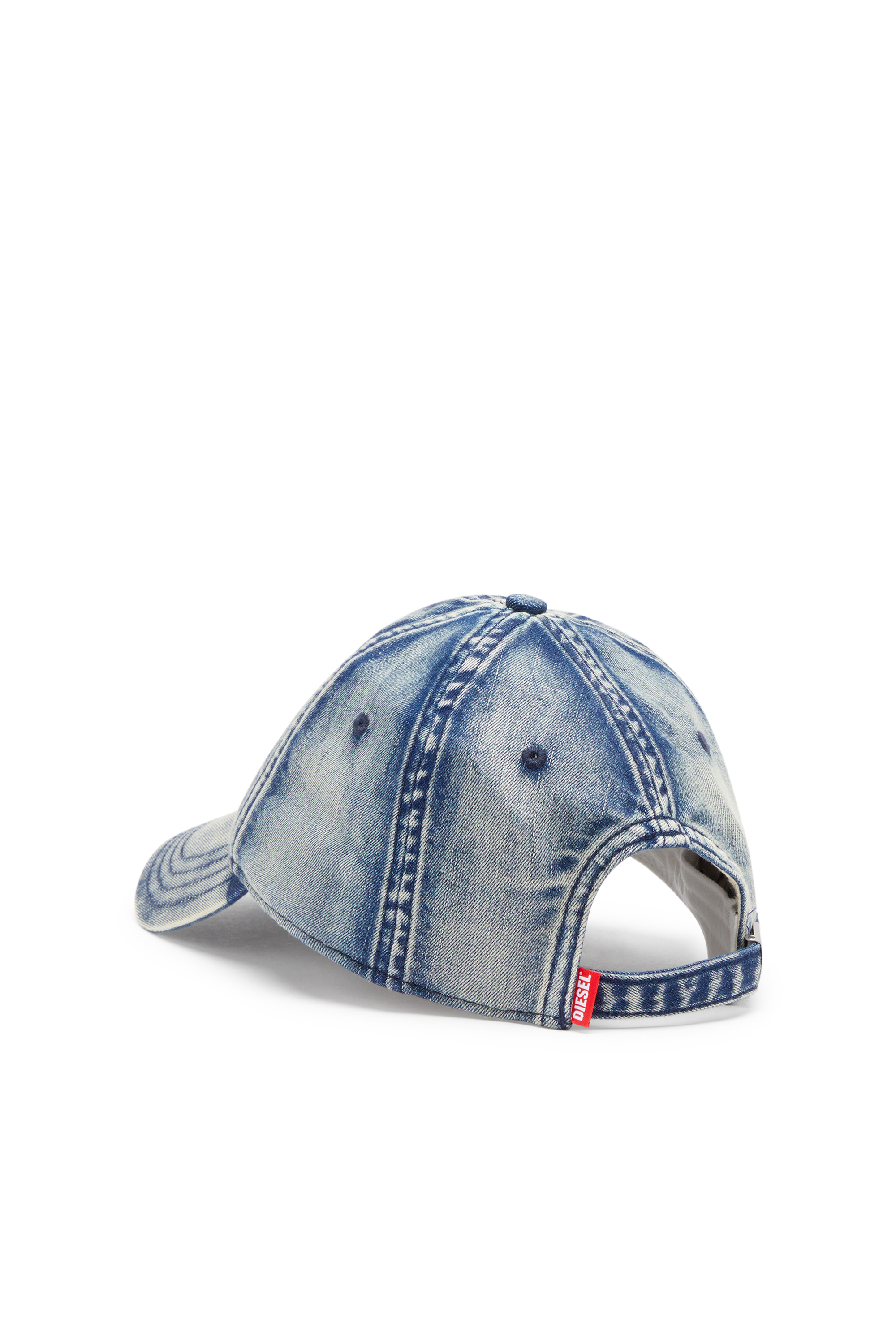 Diesel - C-GABLE, Man's Baseball cap in treated denim in Blue - 3