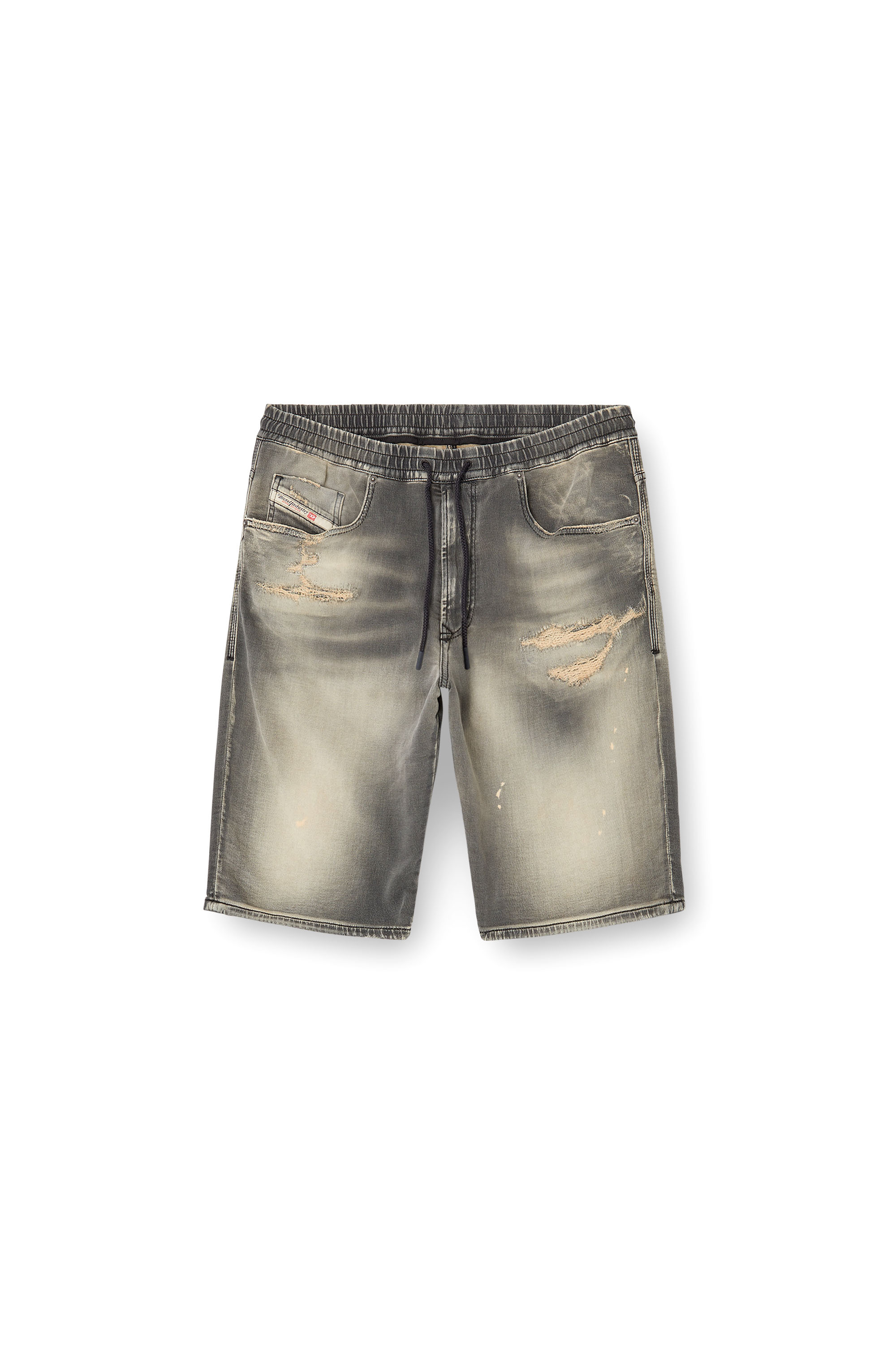 Diesel - 2033 D-KROOLEY-SHORT JOGG, Man's Chino shorts in JoggJeans in Dark grey - 3