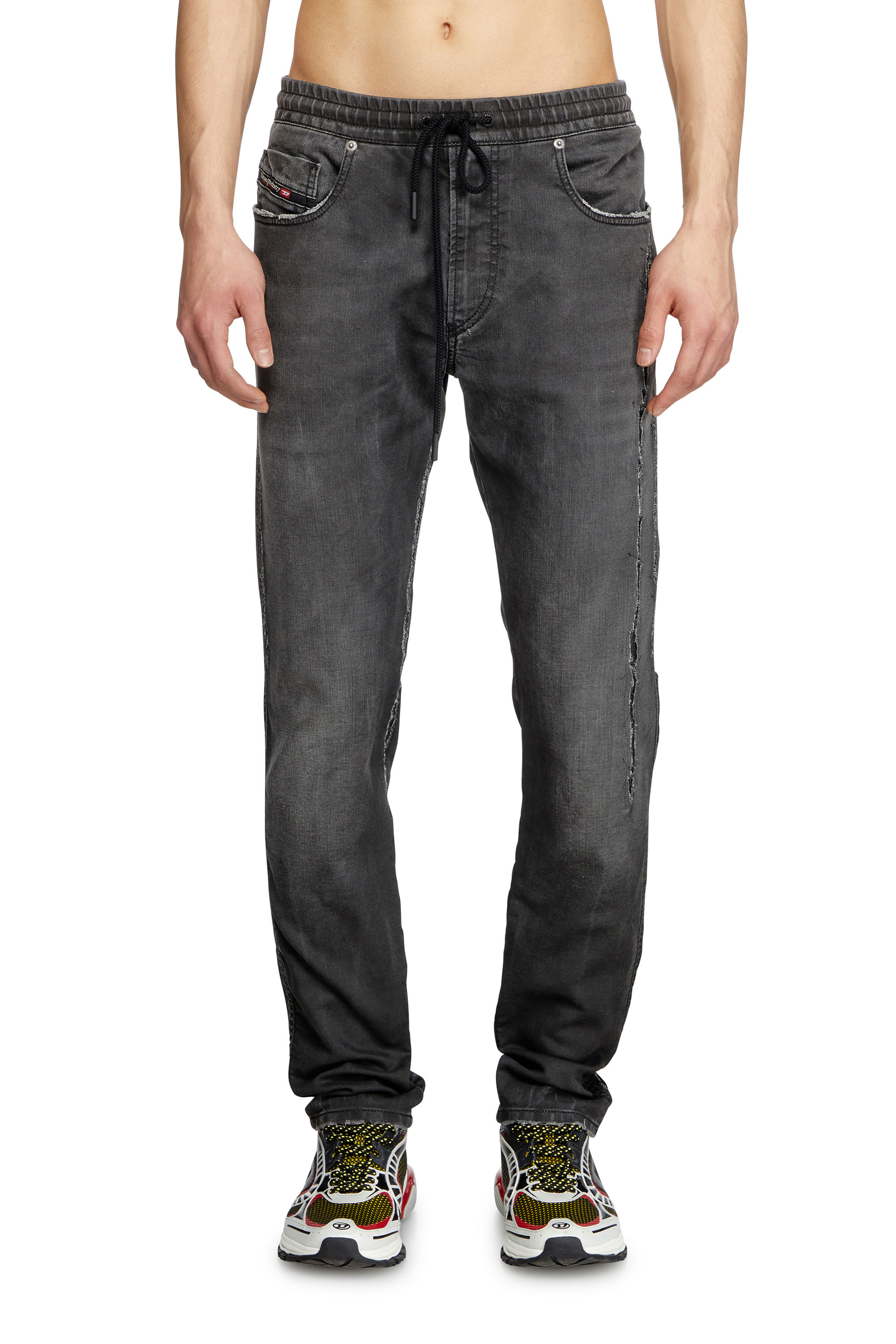 Diesel - Man's Slim 2060 D-Strukt Joggjeans® 09K67, Black/Dark grey - 1