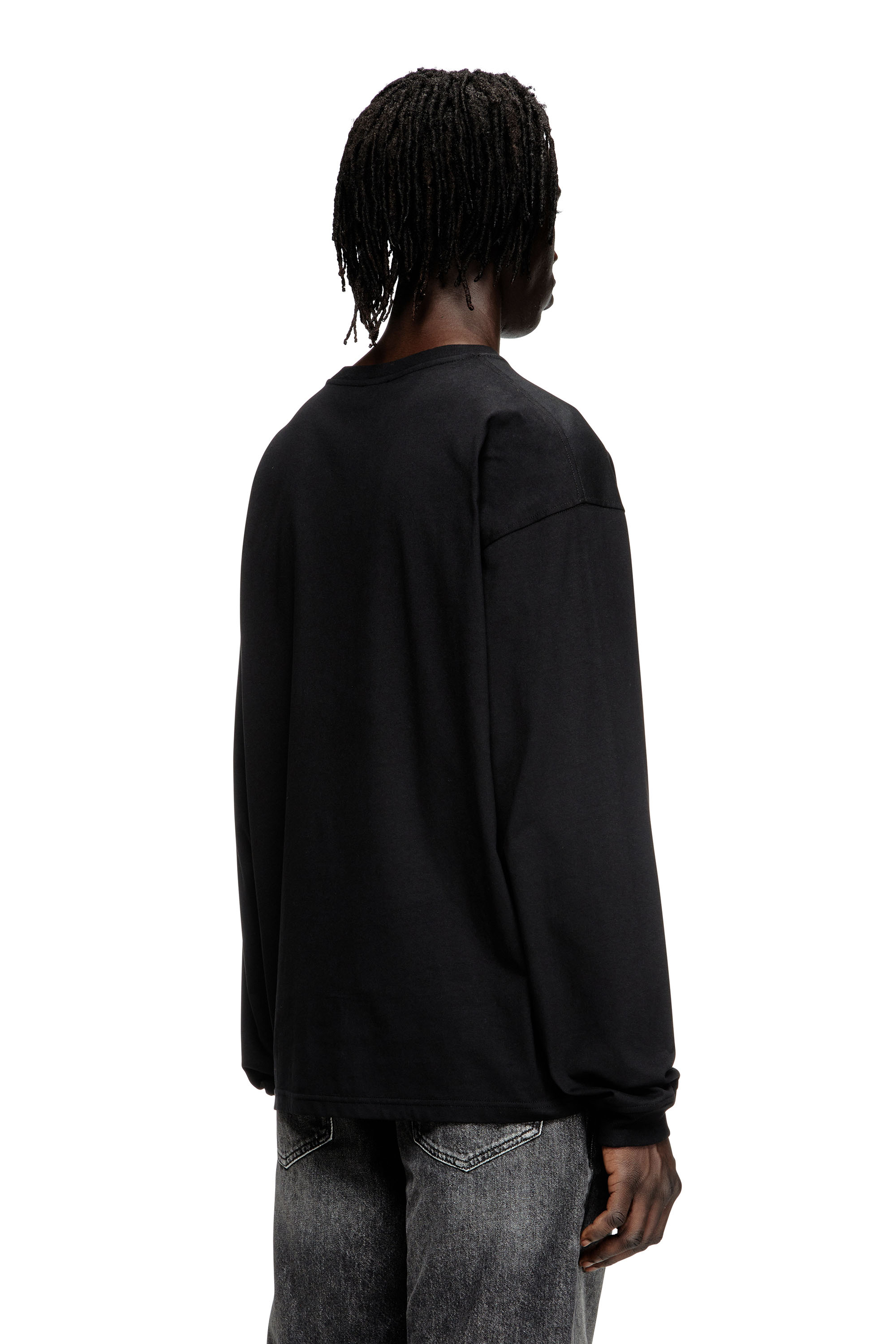 Diesel - PR-T-BOXT-LS-TOM25-1, Camiseta de manga larga con estampado gráfico Unisex in Negro - 2