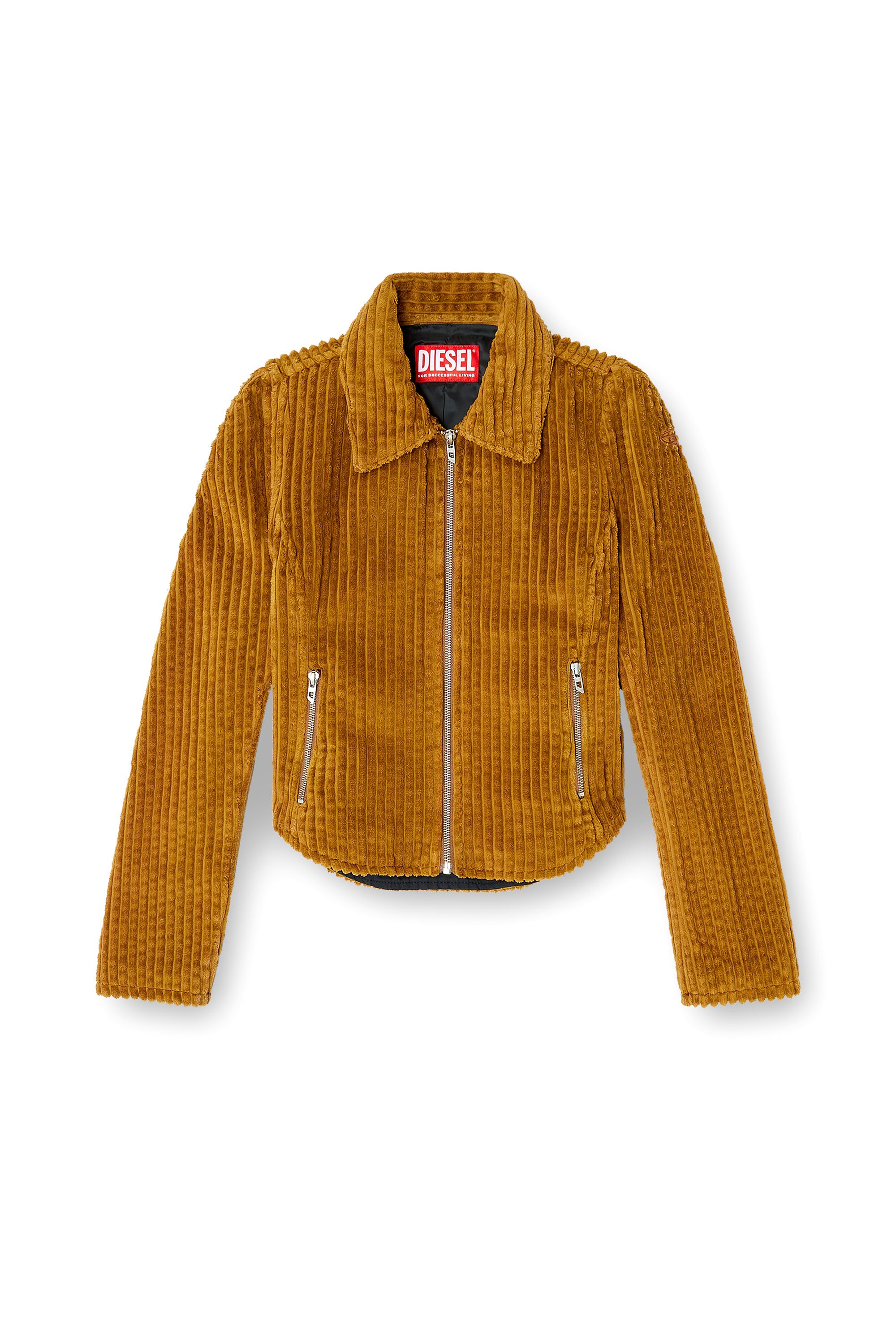 Diesel - G-ENEA, Woman's Shirt-jacket in cotton corduroy in Brown - 3
