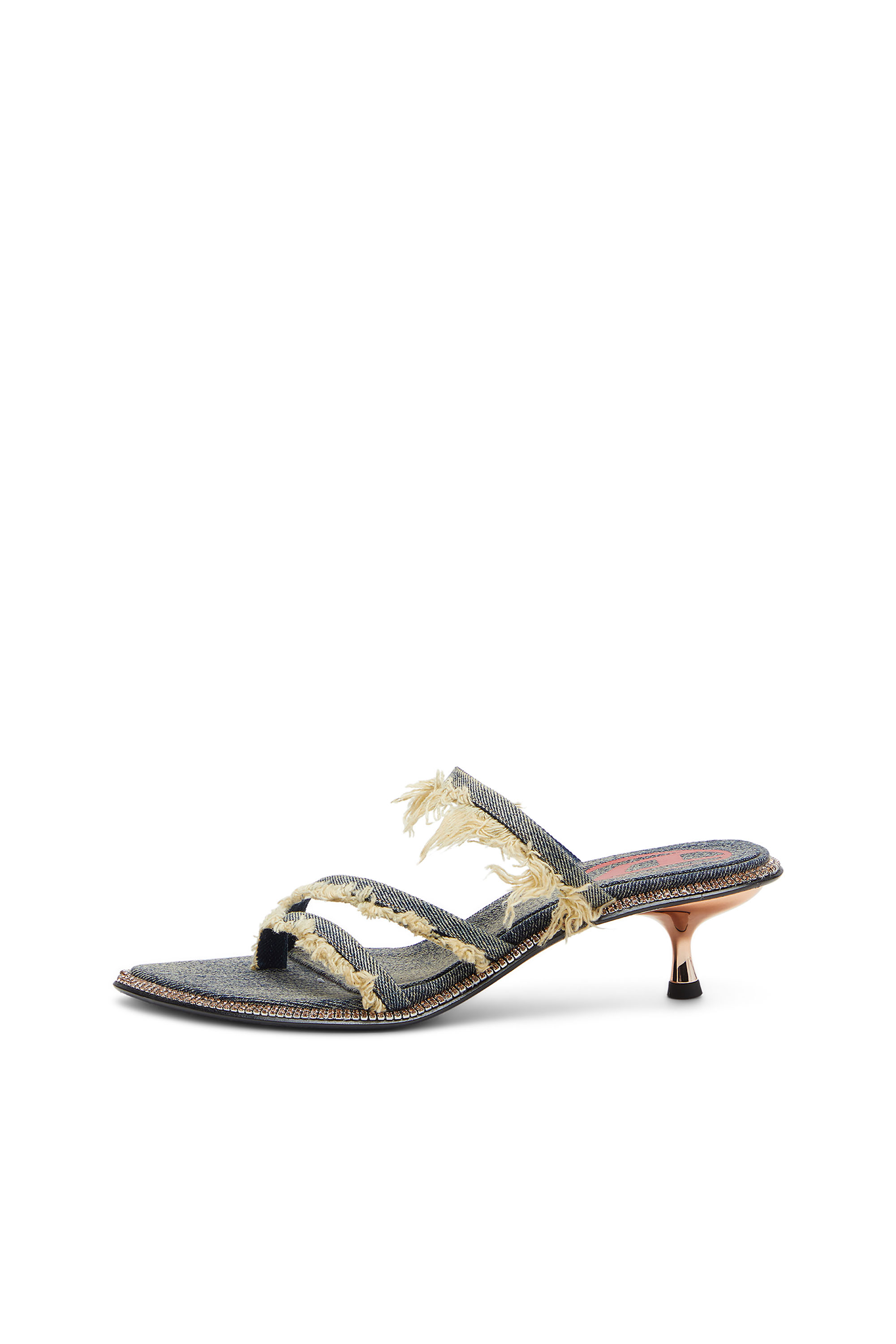Diesel - D-HAVANNA KITTIE, D-Havanna Kittie-Mules de denim deshilachado con cristales Mujer in Azul marino - 2