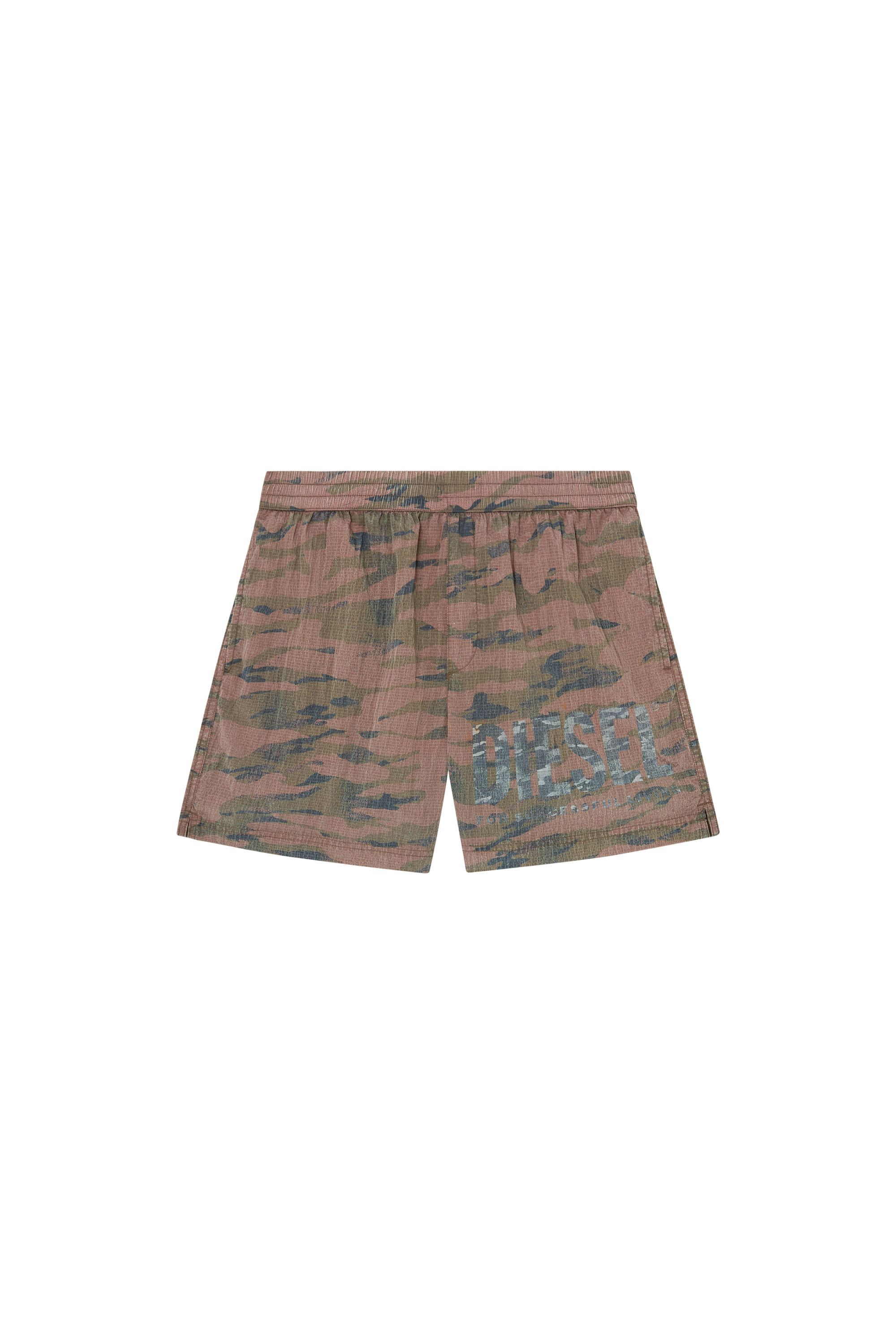 Diesel - RIO-41-UTLT, Bañadores de longitud media en ripstop con estampado de camuflaje Hombre in Marrón - 4