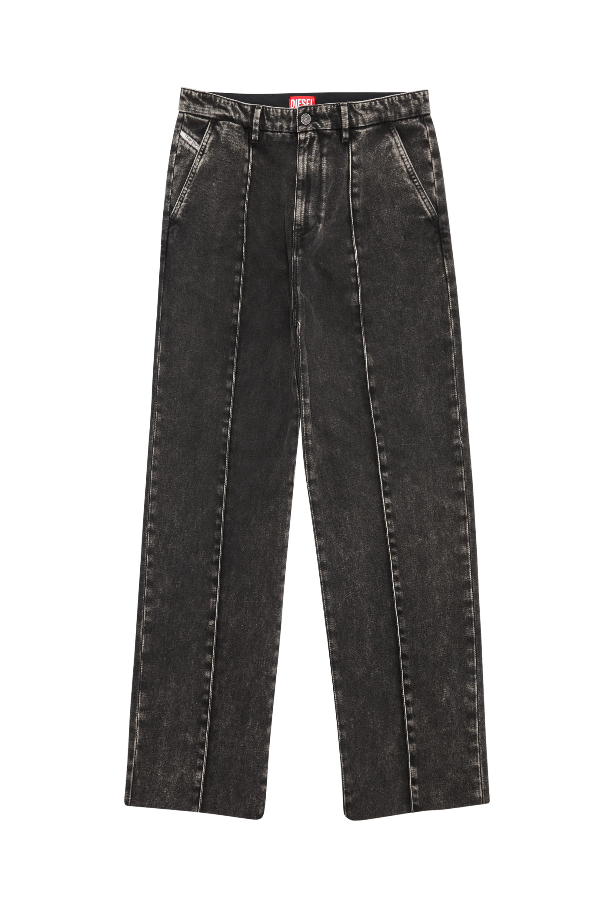 Diesel - Straight Jeans D-Chino-Work 09B87, Negro/Gris oscuro - Image 1