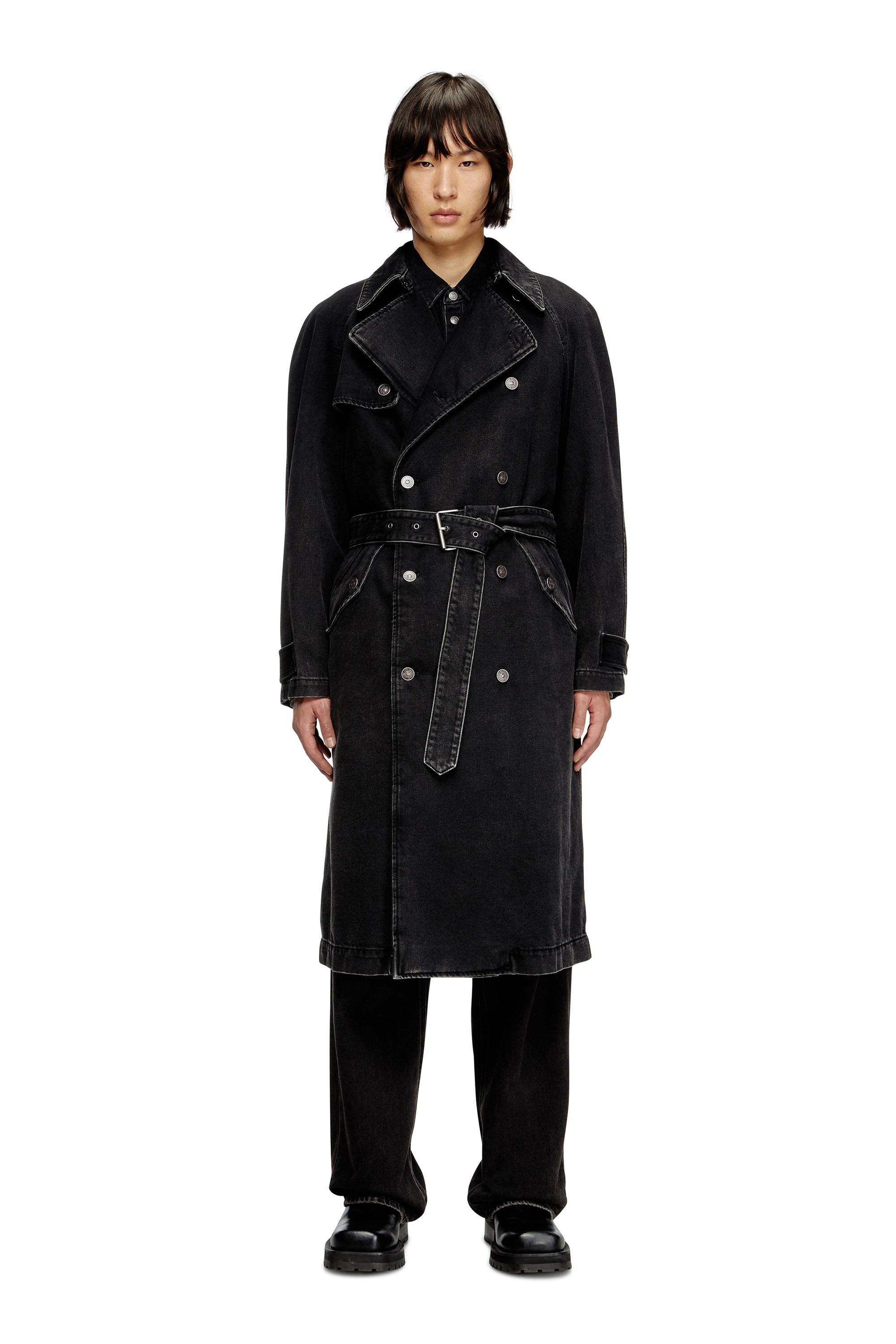 Diesel - D-DELIRIOUS-D, Gabardina en denim de lavado impecable Hombre in Negro - 2