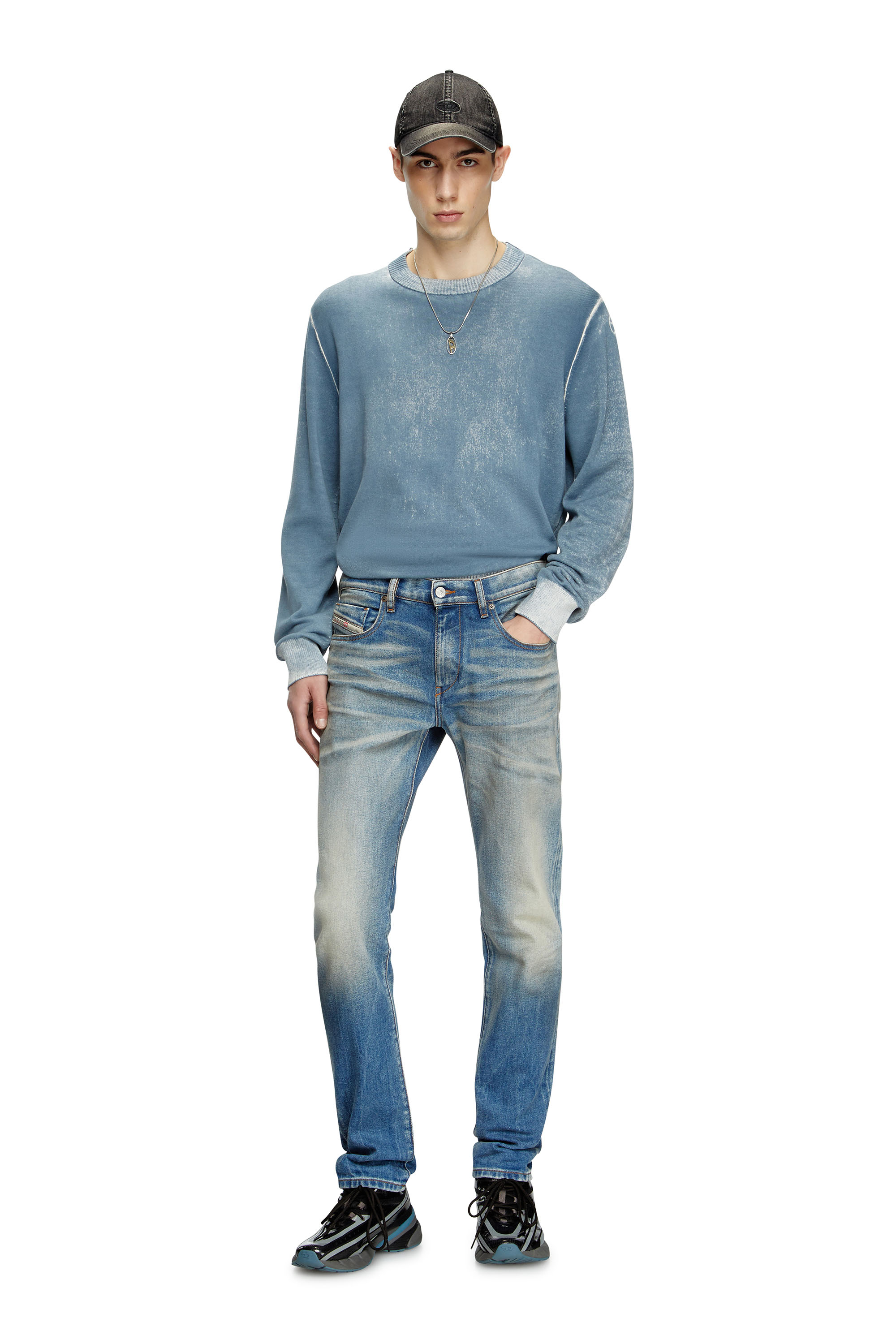 Diesel - Slim Jeans 2019 D-Strukt 09L30 Hombre, Azul medio - 3