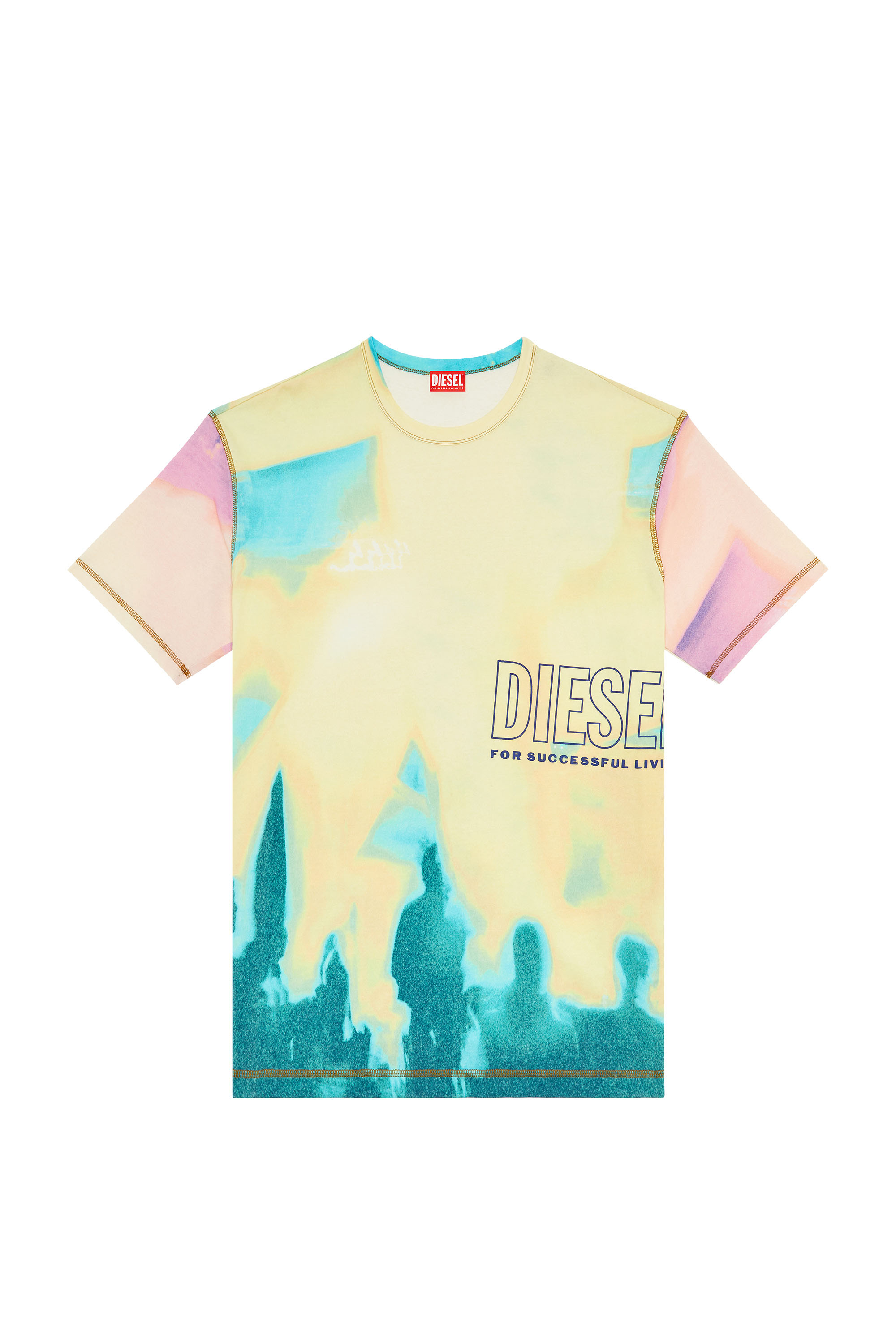 Diesel - T-WASH-COLOR, Yellow - Image 4