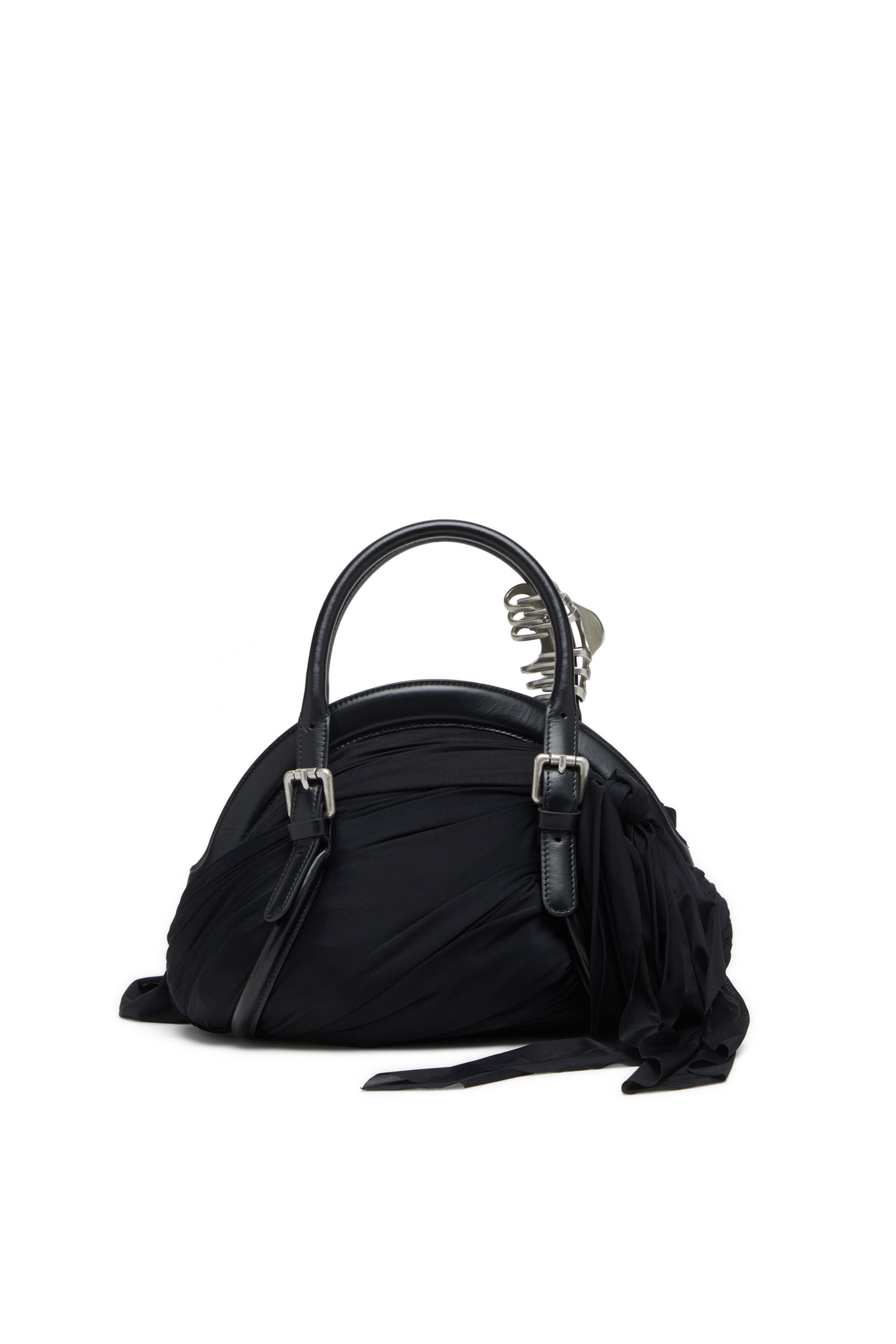 Diesel - TRASH-D TOP HANDLE, Woman's Bandana handbag in jersey and leather in null - 2