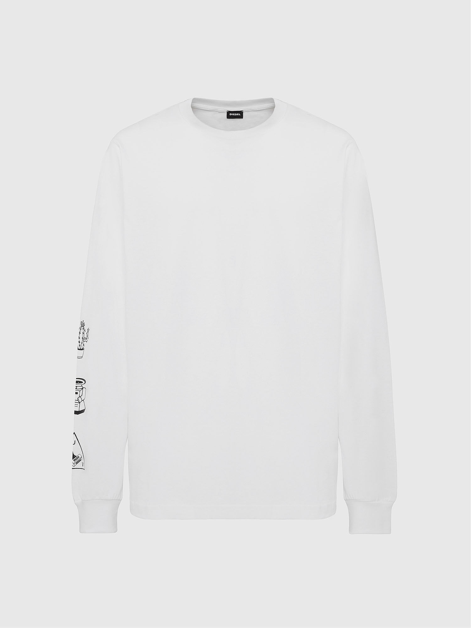 T-JUST-LS-X90 Man: Long-sleeve T-shirt with barcode logo | Diesel