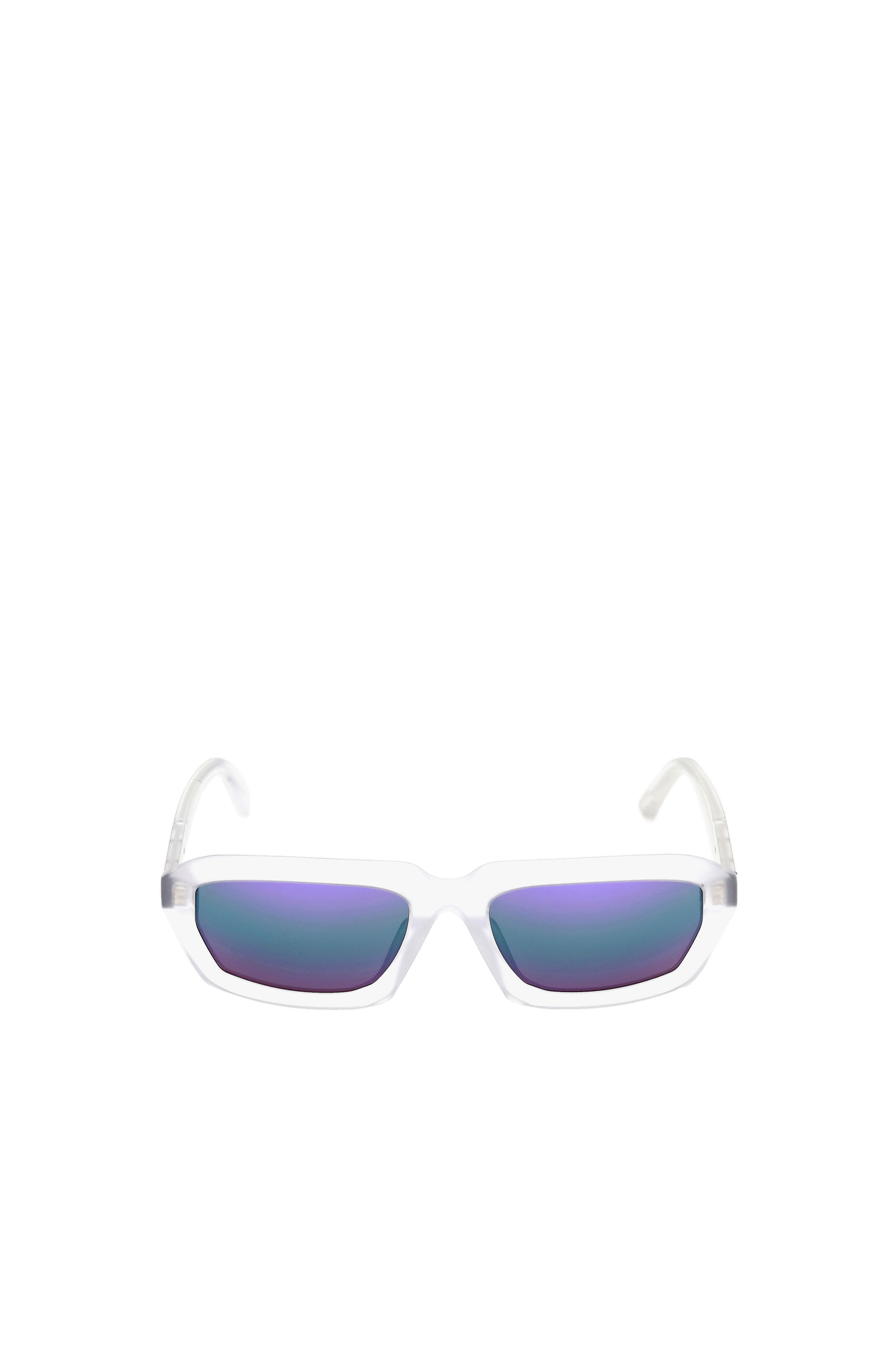 小物 diesel sunglasses Diesel Sunglasses WIMBI Z1N Gray Round Frames with Brown
