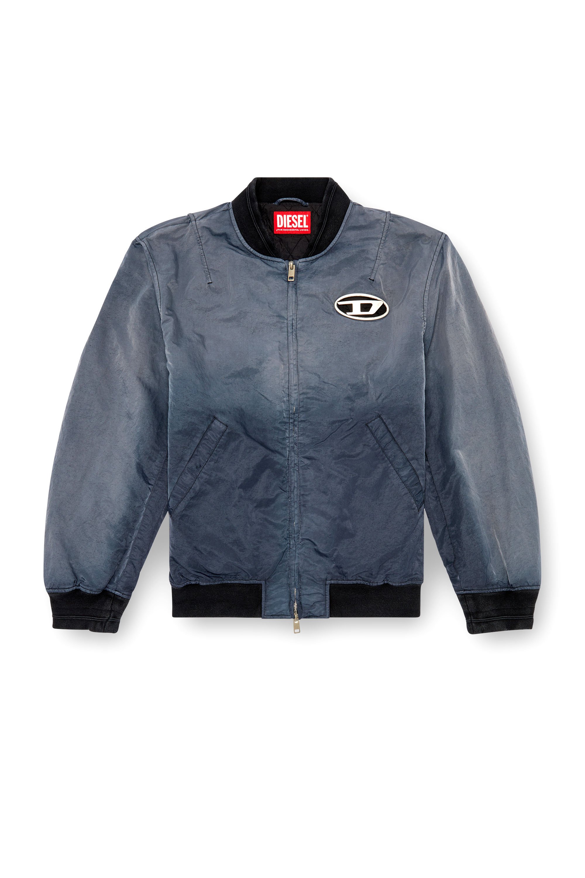 Diesel - J-KEPES, Man's Dégradé padded bomber jacket in Dark grey - 4