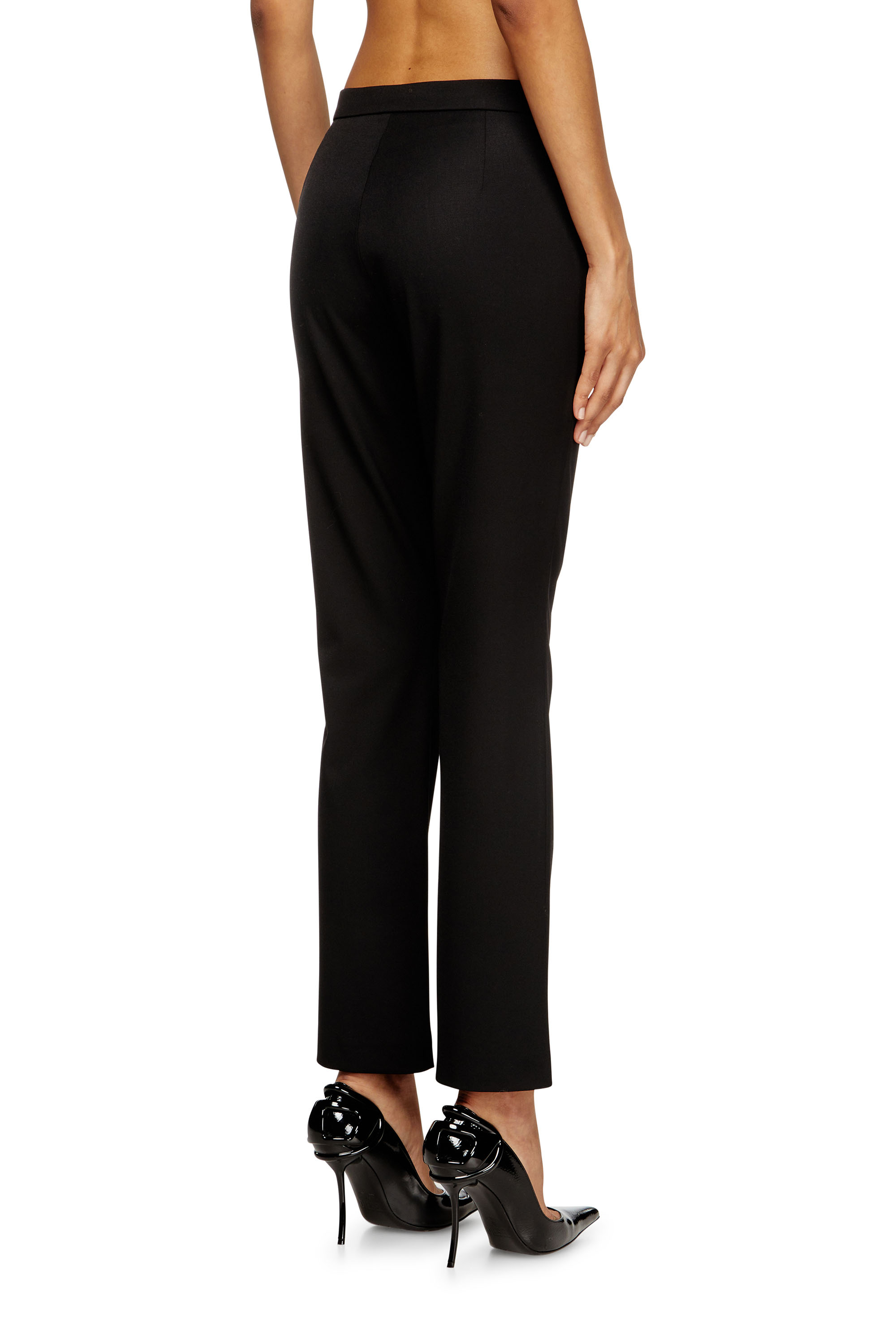 Diesel - P-LACER-R2, Woman's Wool blend pants with welt pockets in null - 3