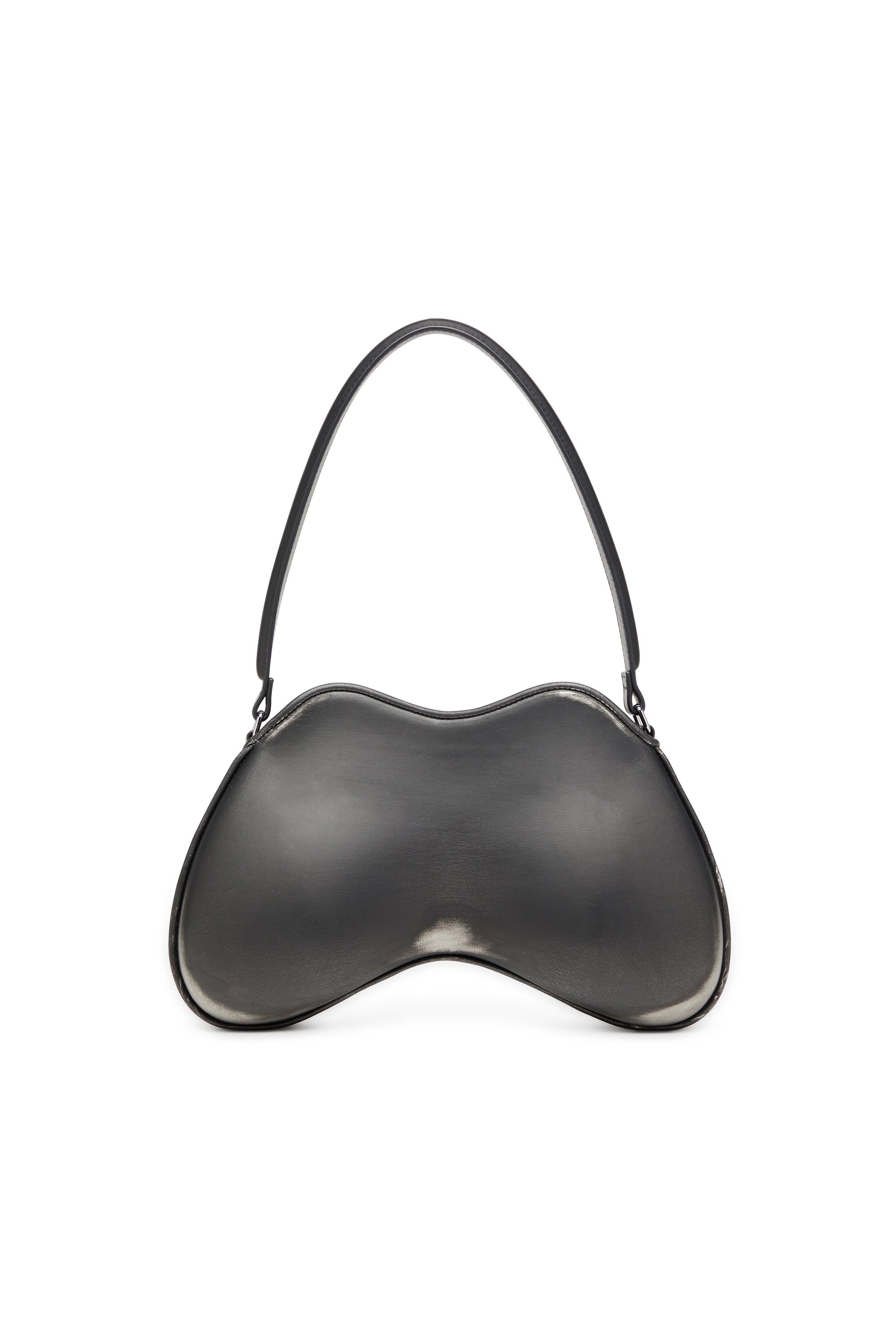 Diesel - DOUBLE-D SHOULDER, Double-D-Bolso de hombro rígido en PU cepillado Mujer in Negro - 3