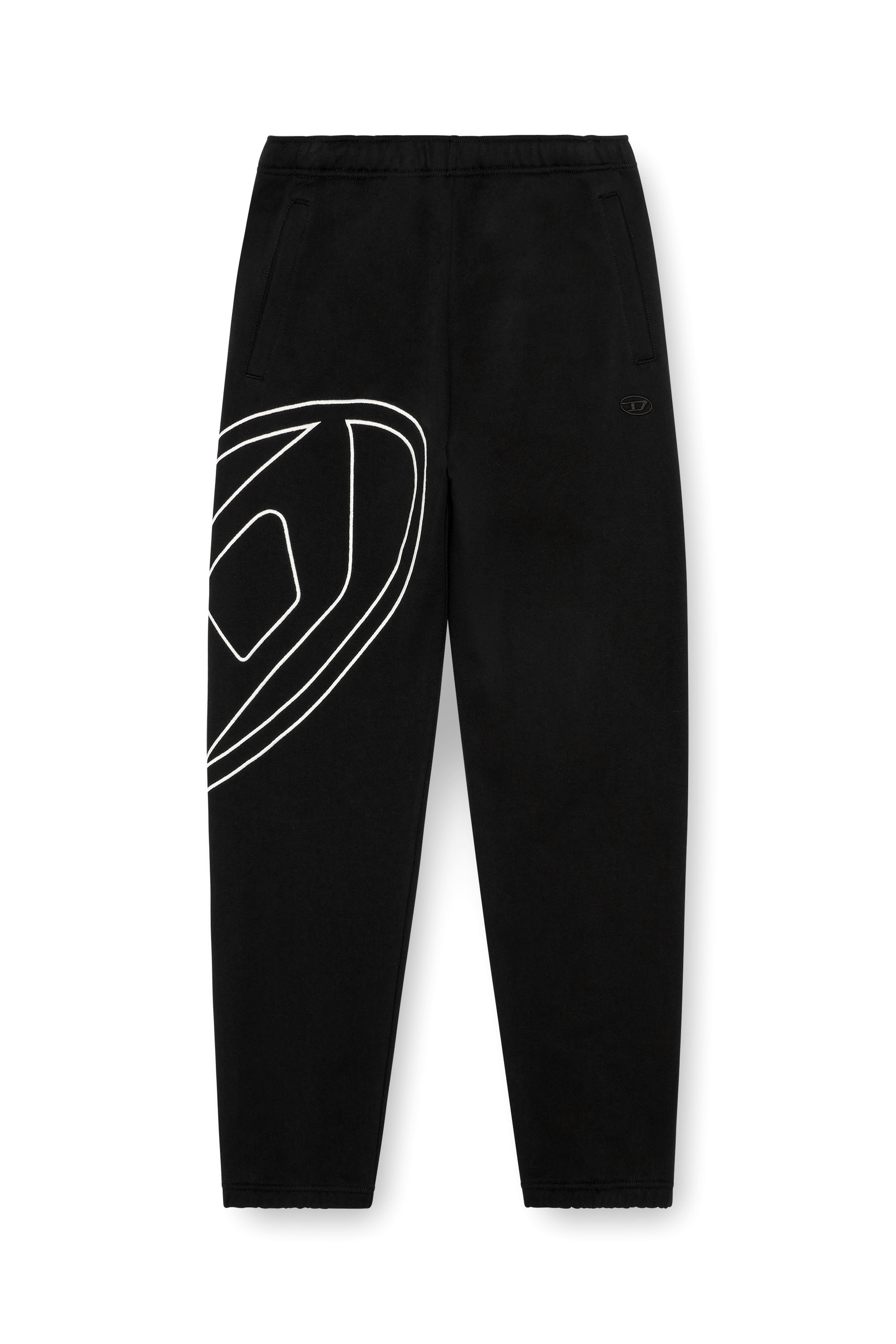 Diesel - P-MARKY-MEGOVAL-D, Hombre Pantalones deportivos con oval D extragrande in Negro - Image 4
