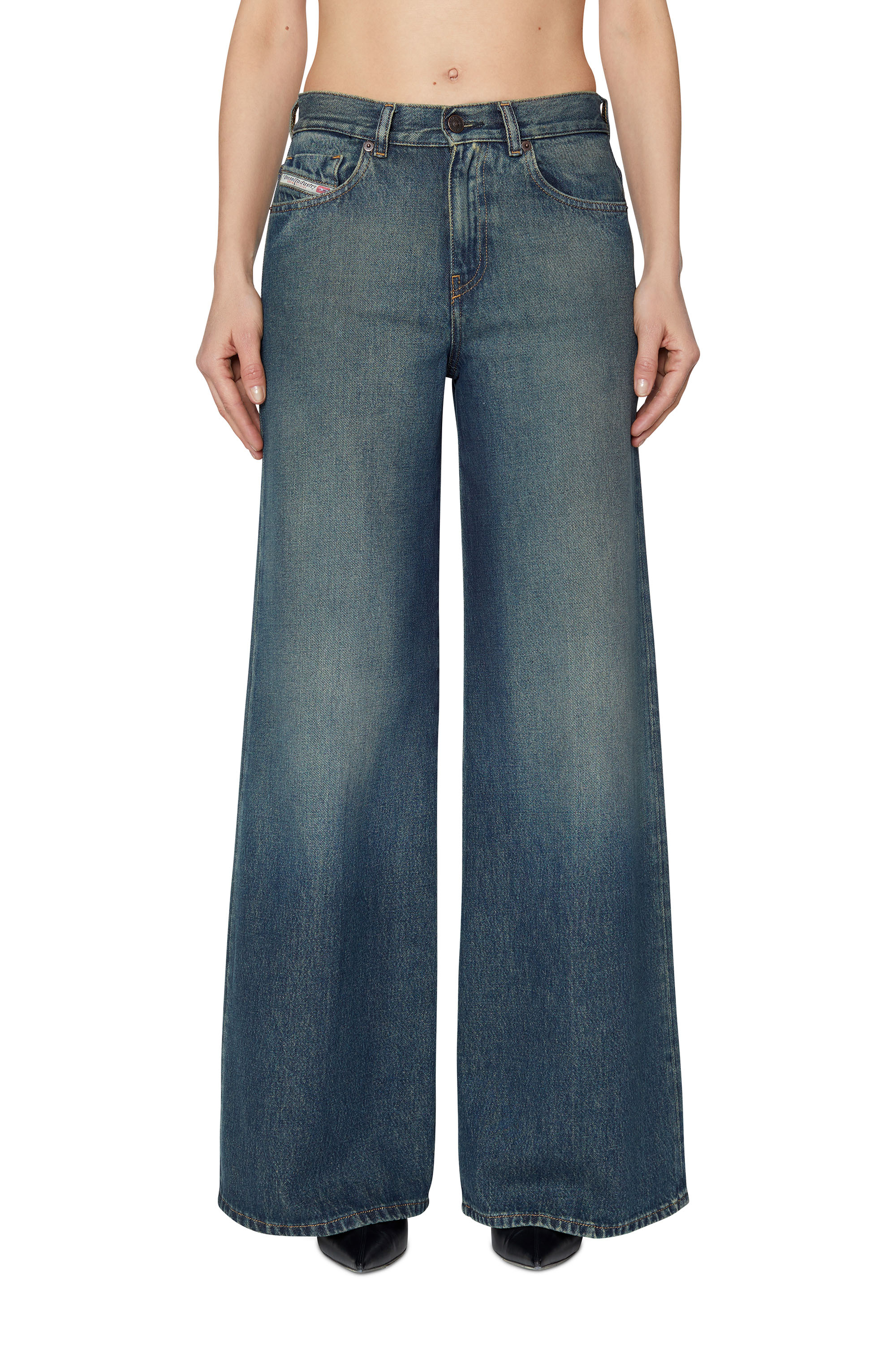 Diesel - 1978 09C04 Bootcut and Flare Jeans, Azul Oscuro - Image 1