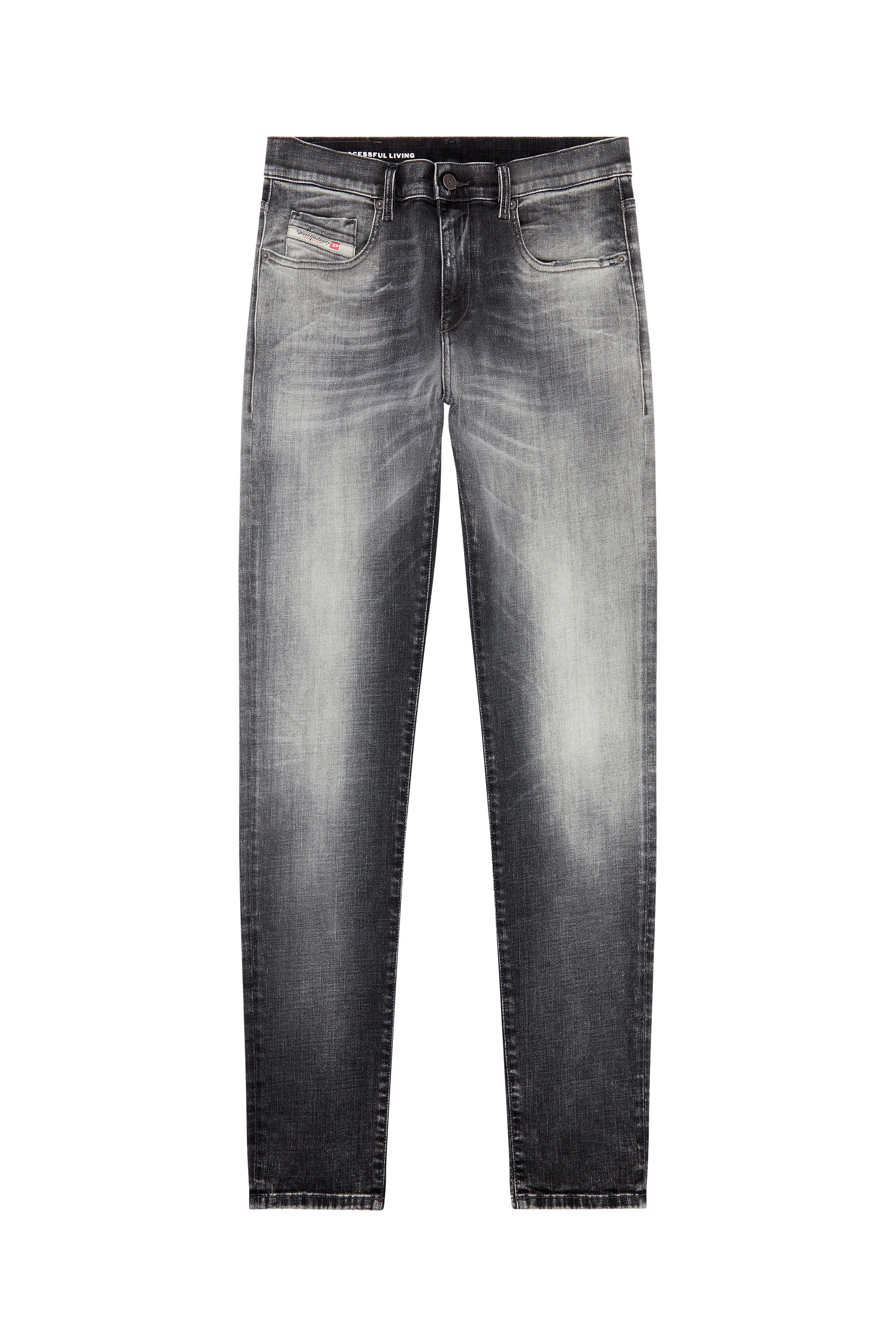 Diesel - Slim Jeans 2019 D-Strukt 09G88, Negro/Gris oscuro - Image 3