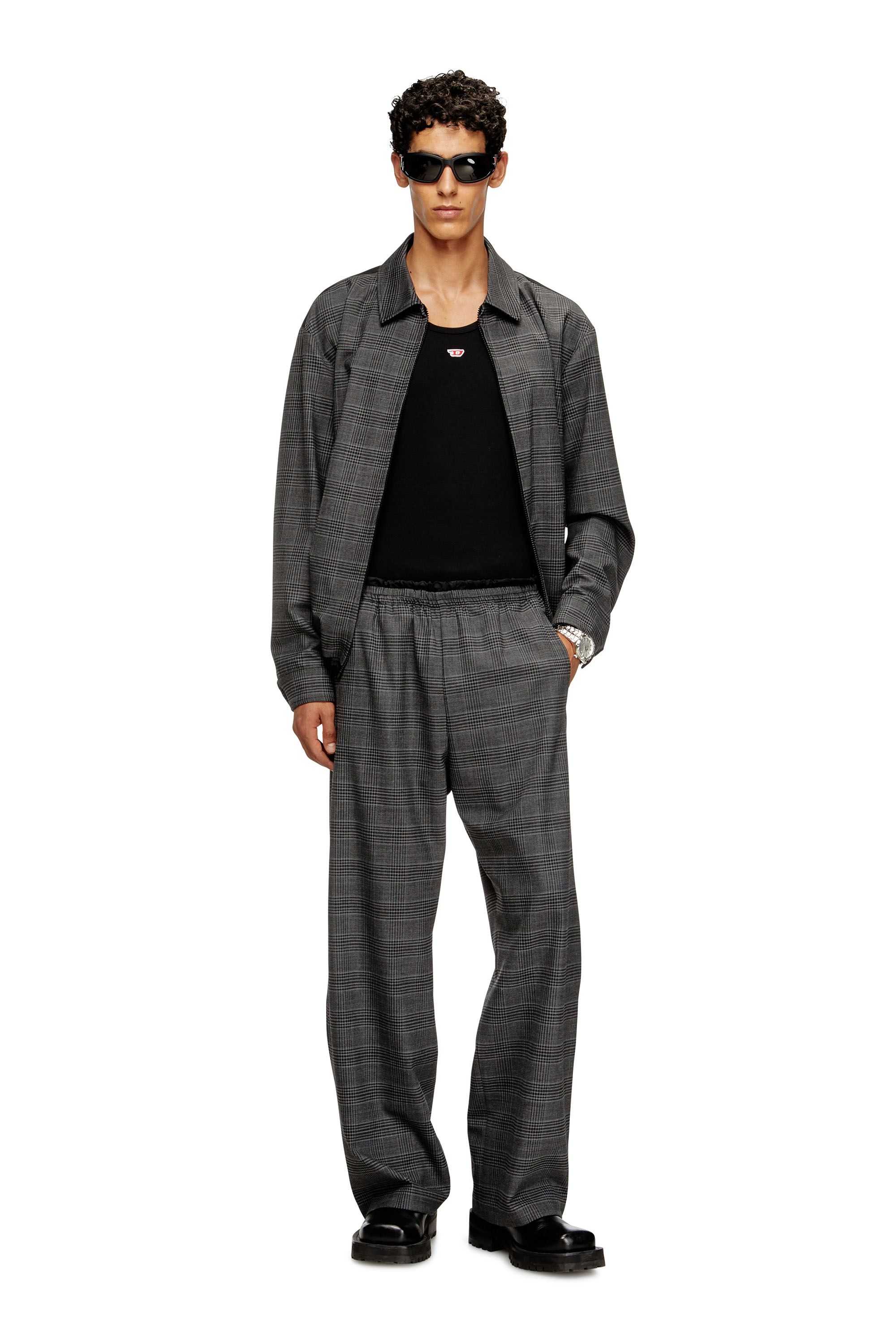 Diesel - P-TILSON, Pantalones de lana con cordón en la cintura Hombre in Multicolor - 2