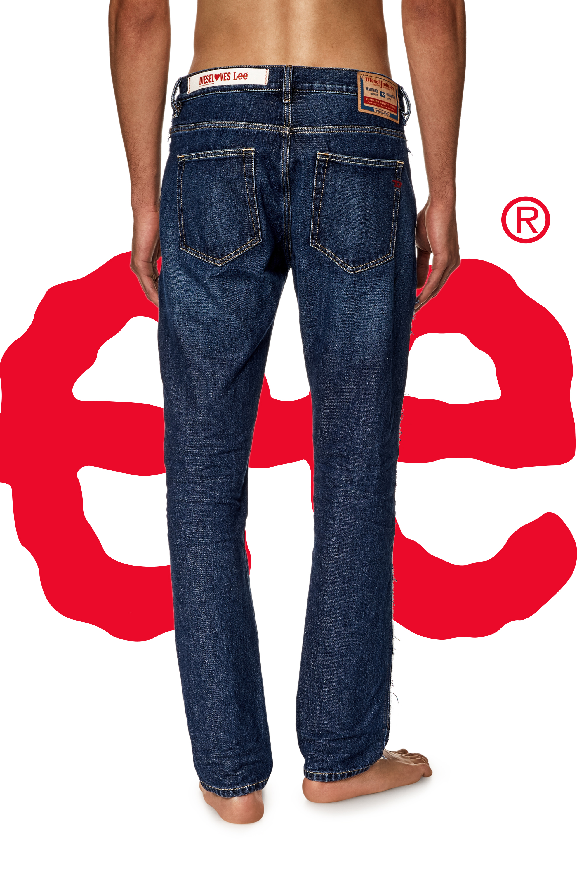 Diesel - Straight Jeans Dieseloves 04 09K47, Azul medio - Image 5