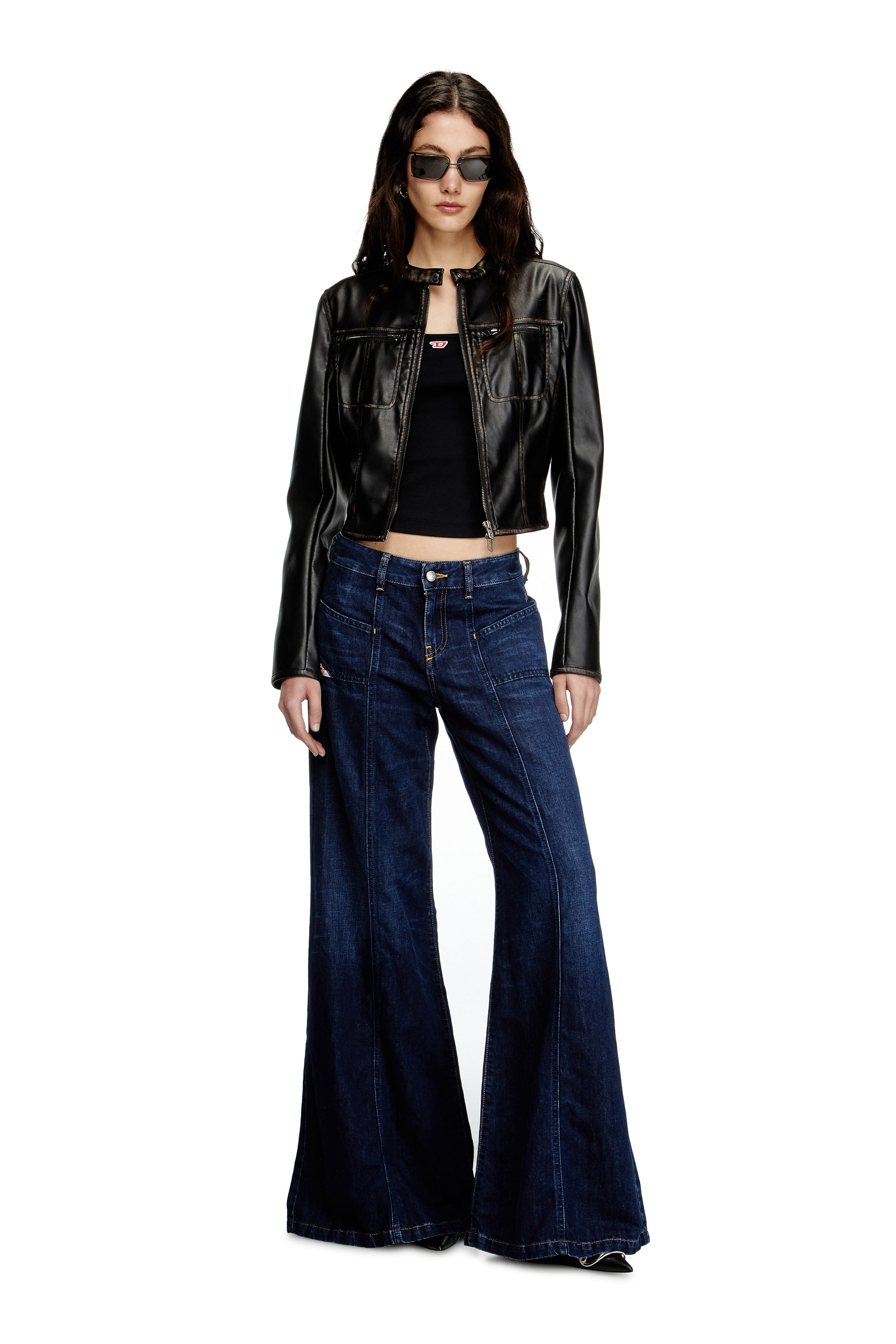 Diesel - Flare Jeans D-Akii 068RA Mujer, Azul Oscuro - 2