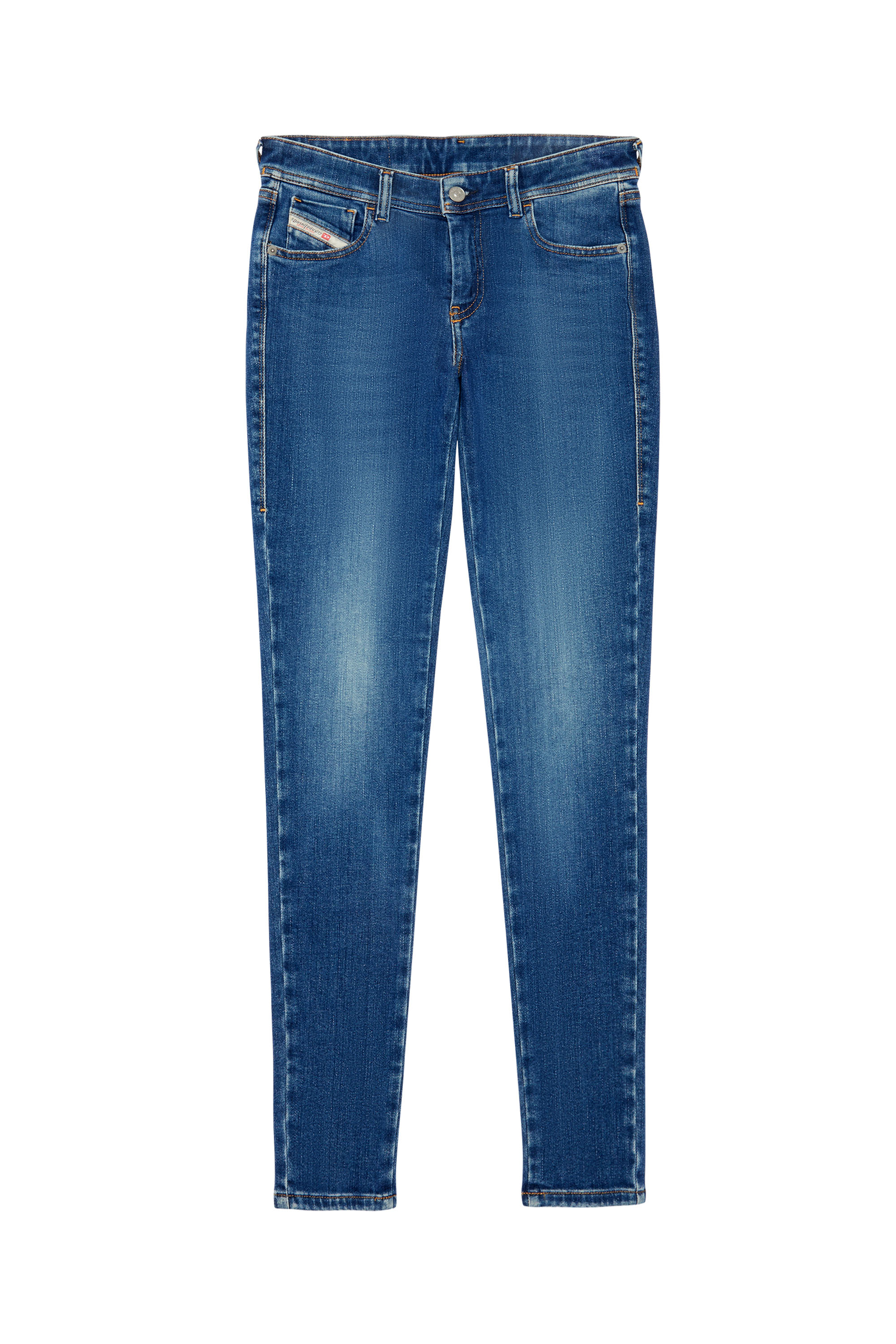 Diesel - 2018 SLANDY-LOW 09C21 Super skinny Jeans, Azul Oscuro - Image 1