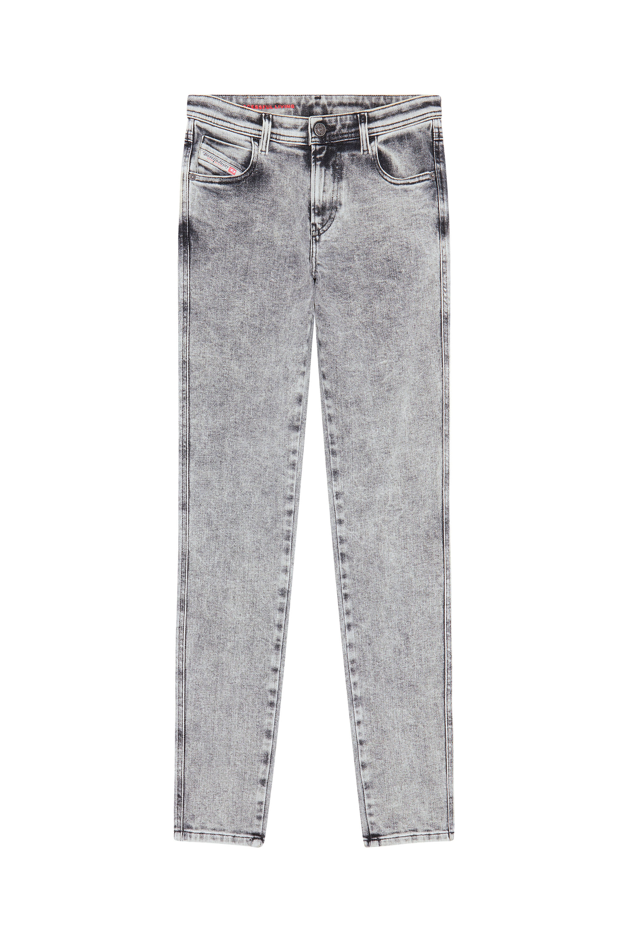 Diesel - 2015 BABHILA 09D89 Skinny Jeans, Light Grey - Image 1