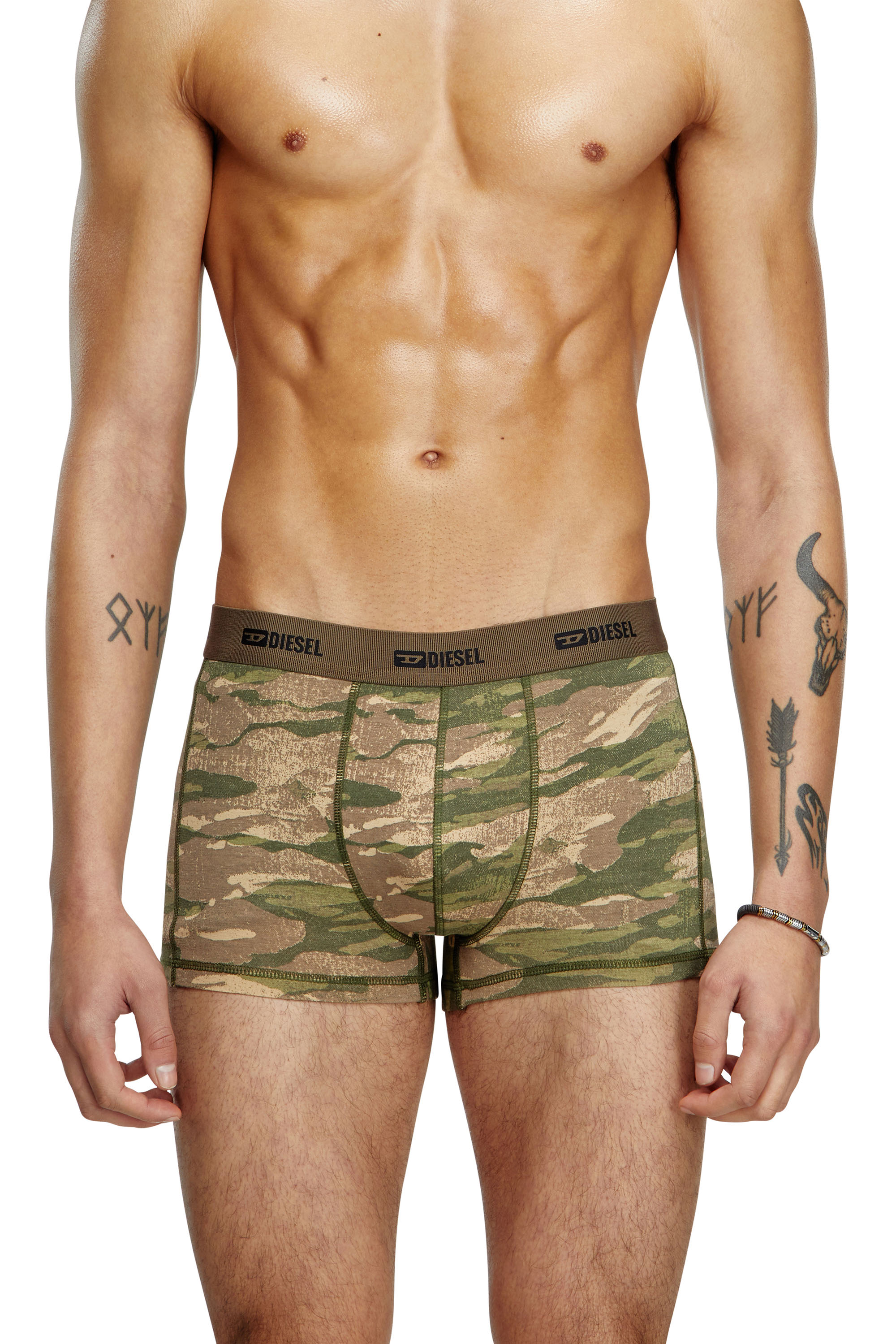 Diesel - DAMIEN-UTLT-3PACK, Paquete de 3 bóxers lisos y de camuflaje Hombre in Multicolor - 3